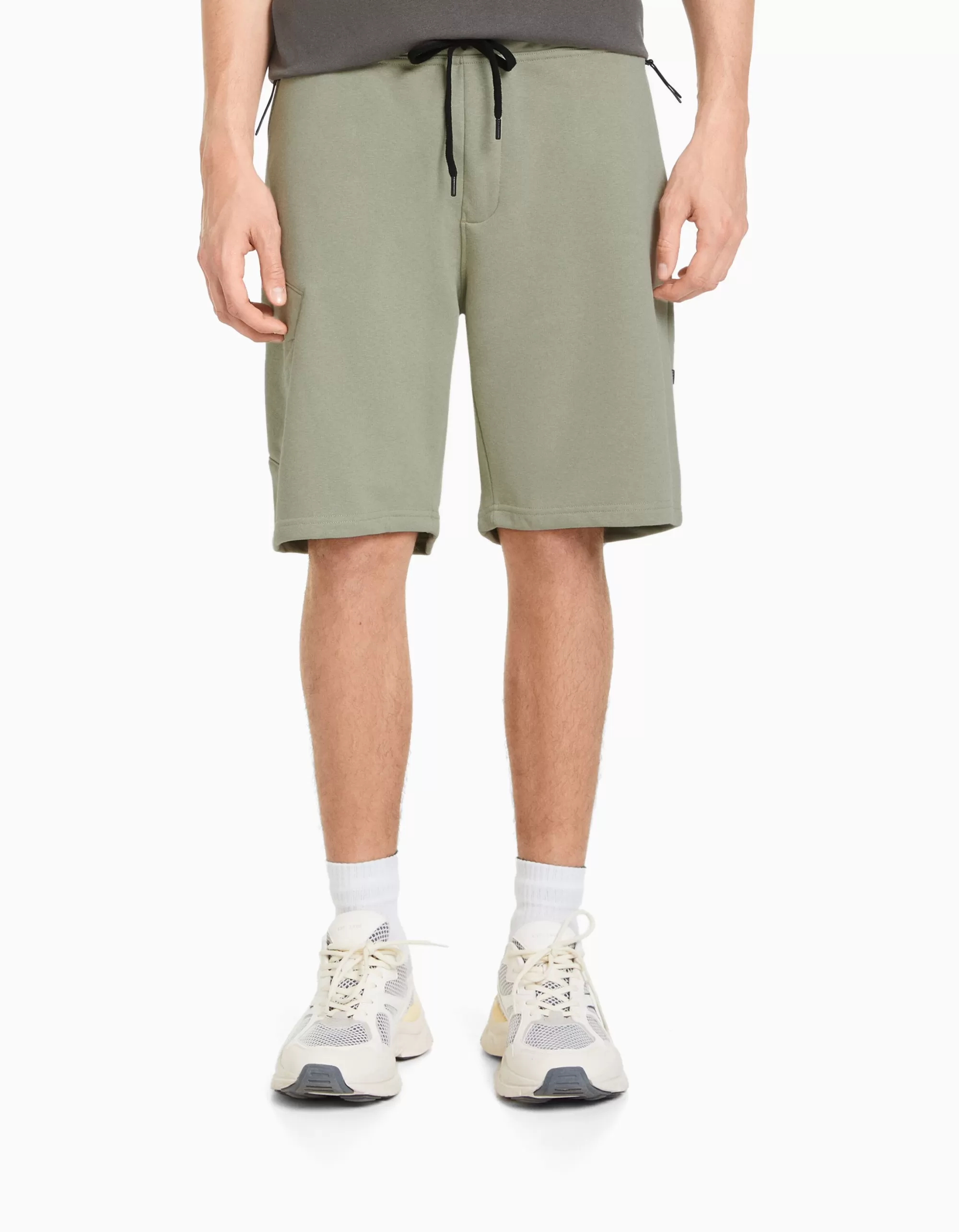 HOMBRE BERSHKA Bermuda cargo felpa