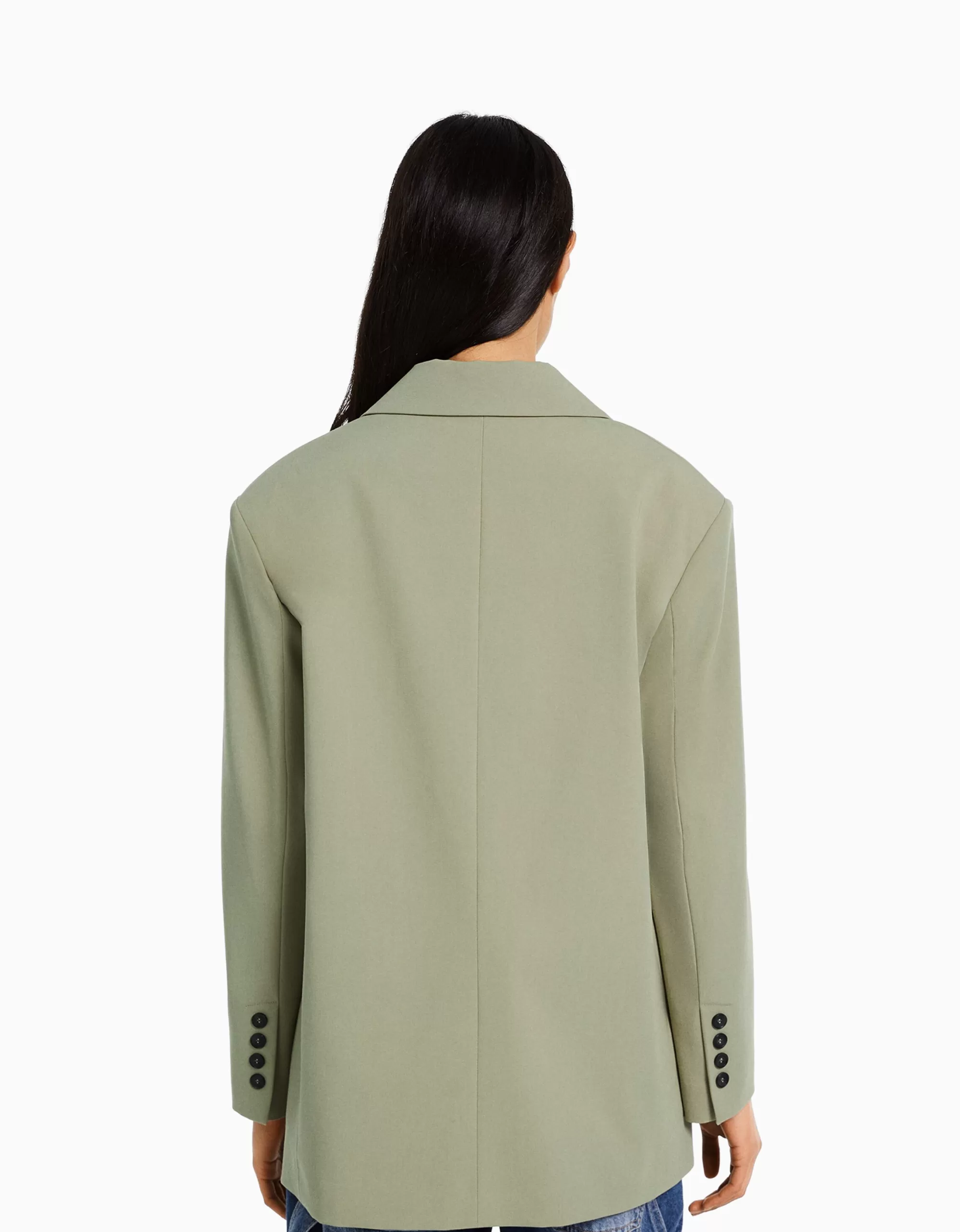 MUJER BERSHKA Blazer tailoring oversize corte masculino