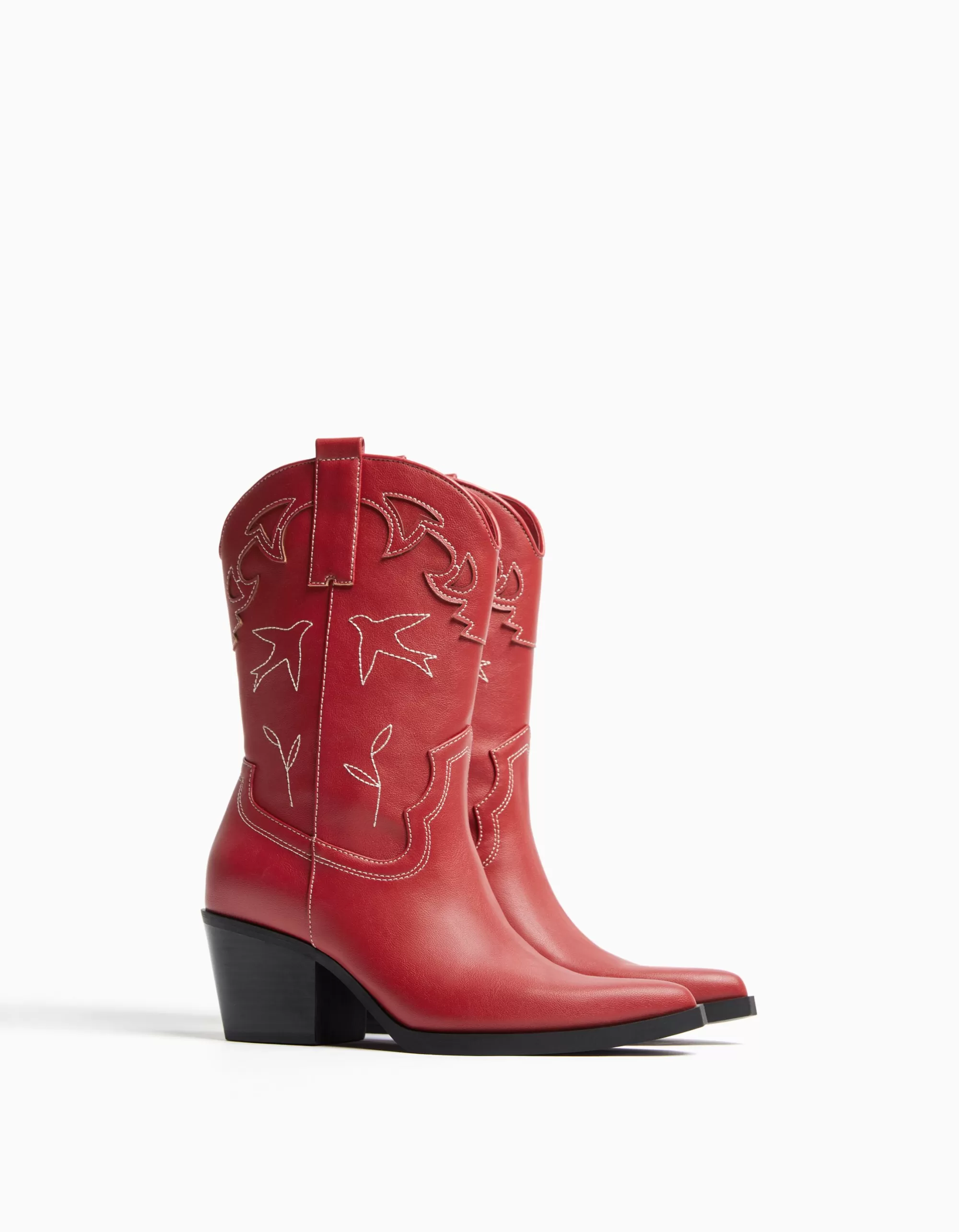 MUJER BERSHKA Botas cowboy tacón