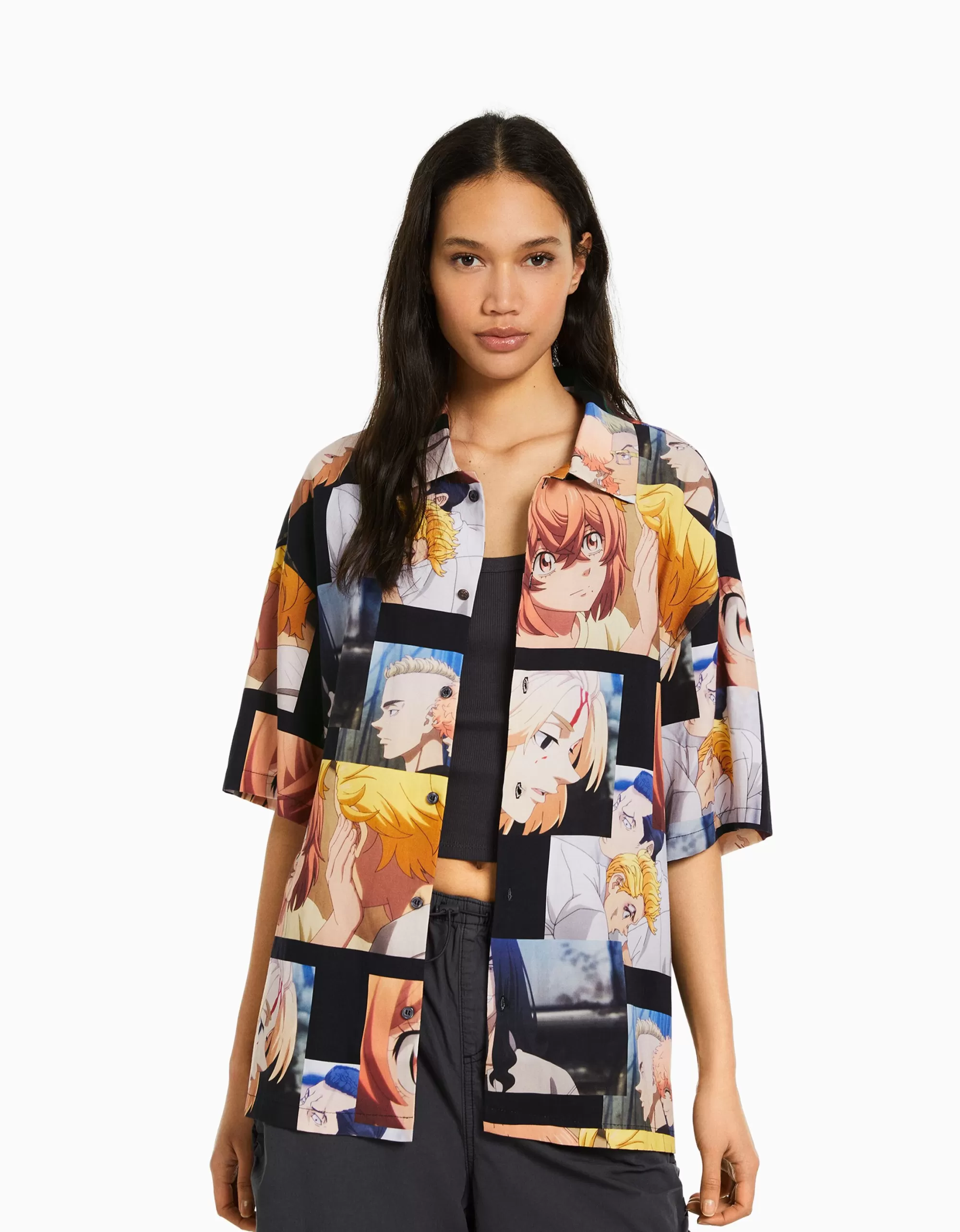 MUJER BERSHKA Camisa manga corta print TOKYO REVENGERS