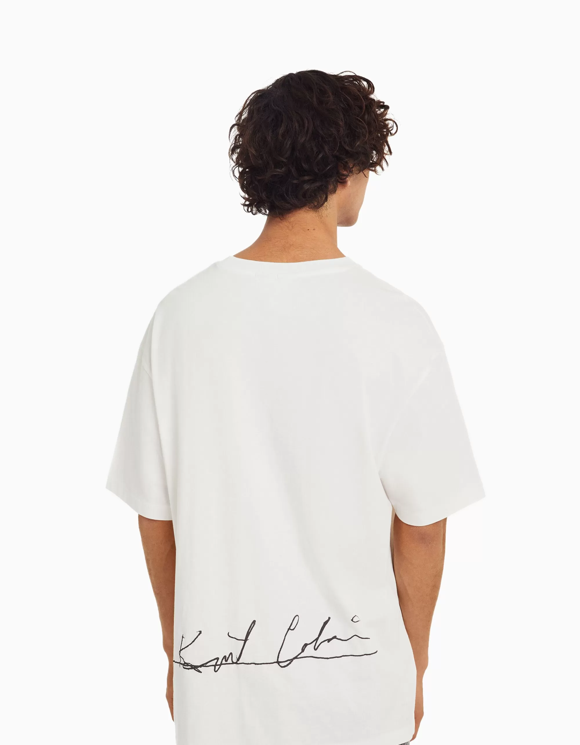 HOMBRE BERSHKA Camiseta manga corta boxy fit Kurt Kobain