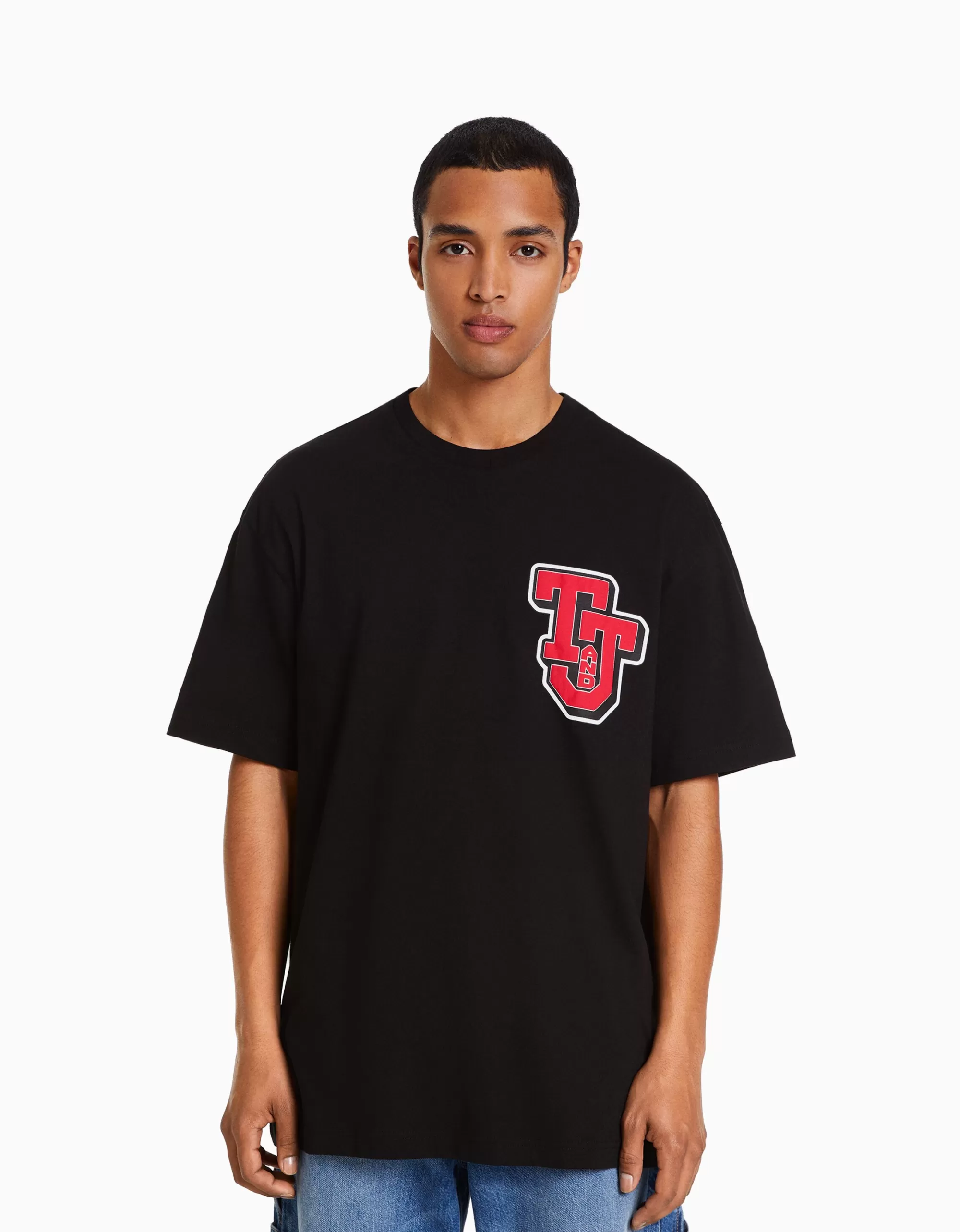 HOMBRE BERSHKA Camiseta manga corta boxy fit print TomJerry