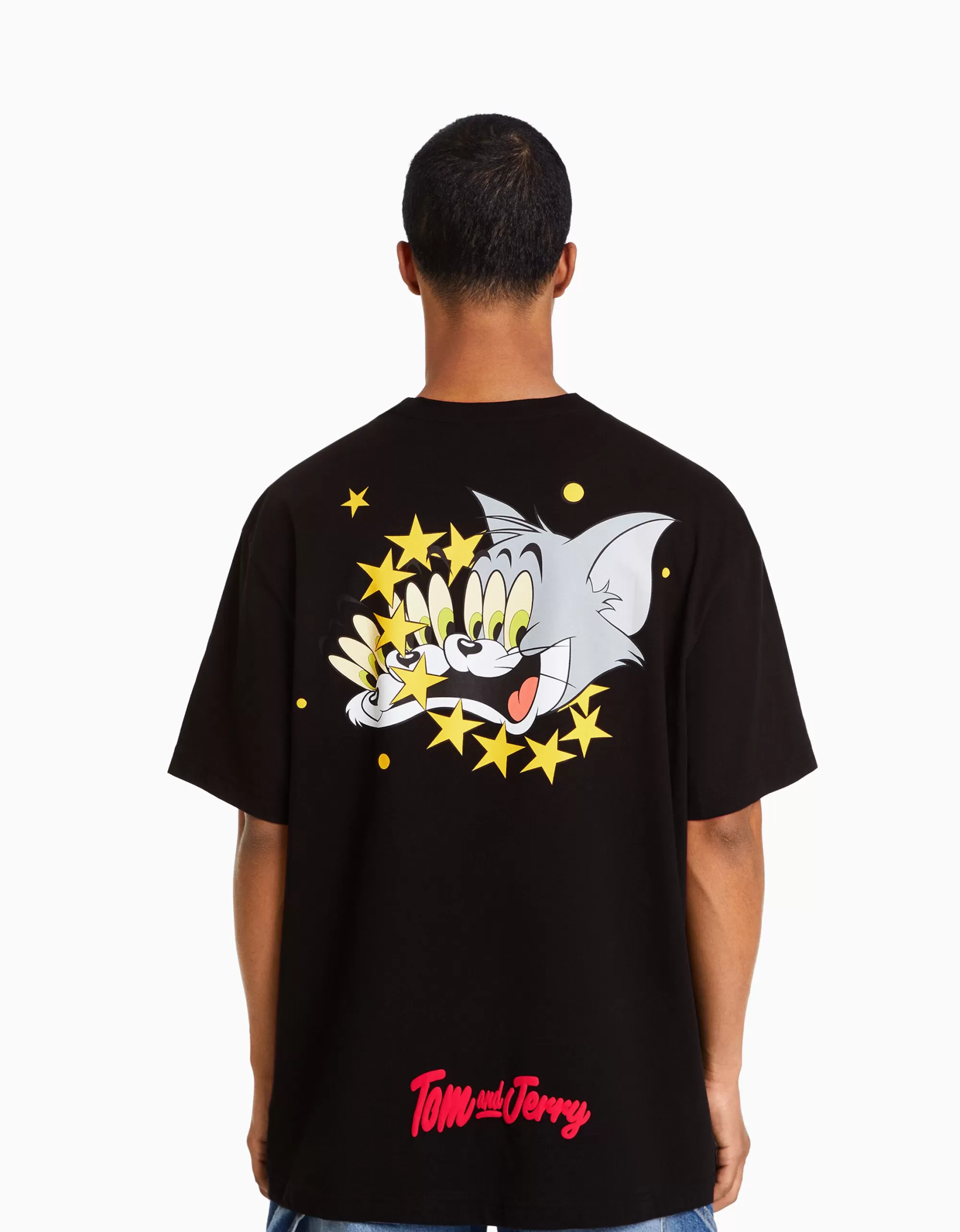 HOMBRE BERSHKA Camiseta manga corta boxy fit print TomJerry