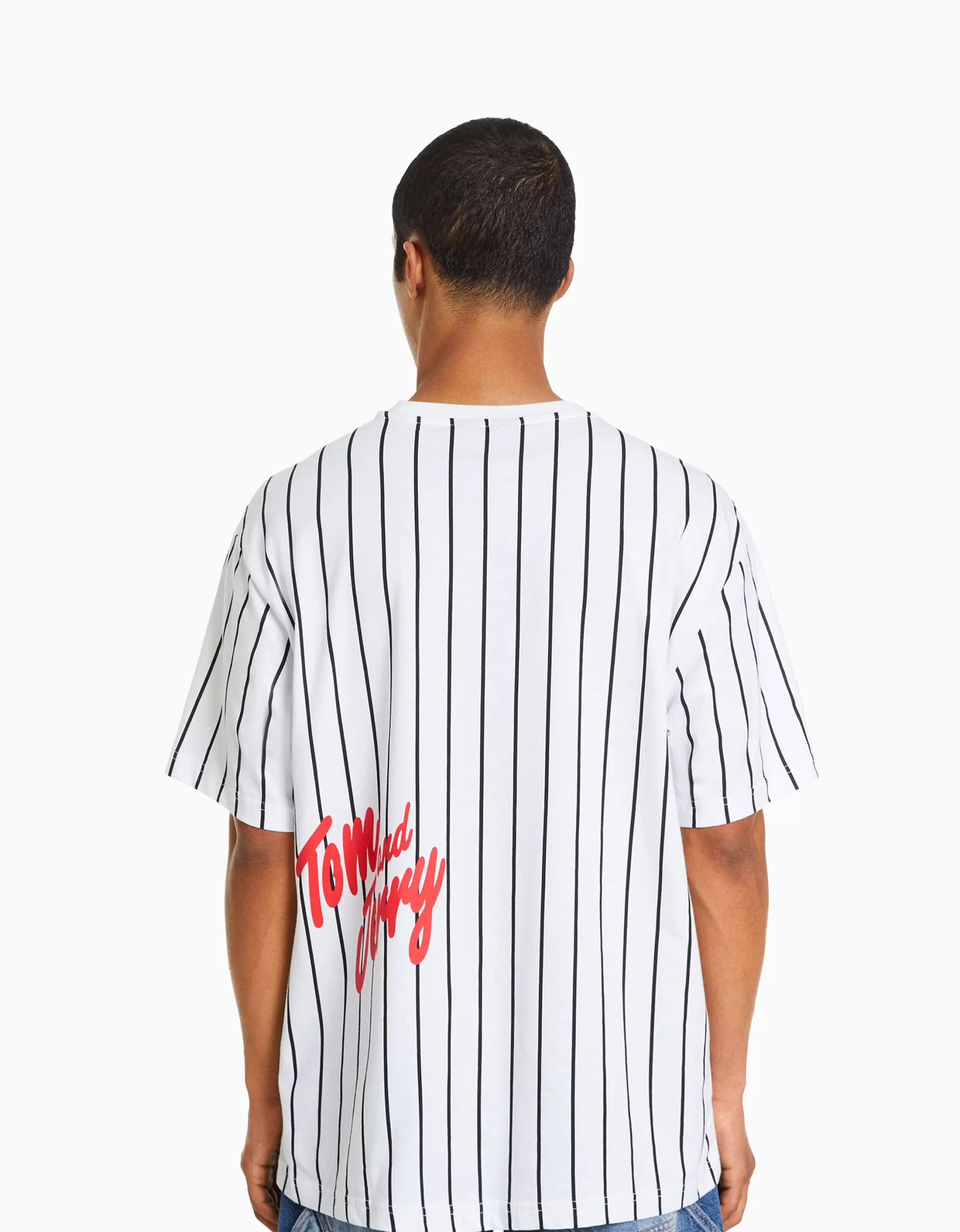 HOMBRE BERSHKA Camiseta manga corta boxy fit print TomJerry