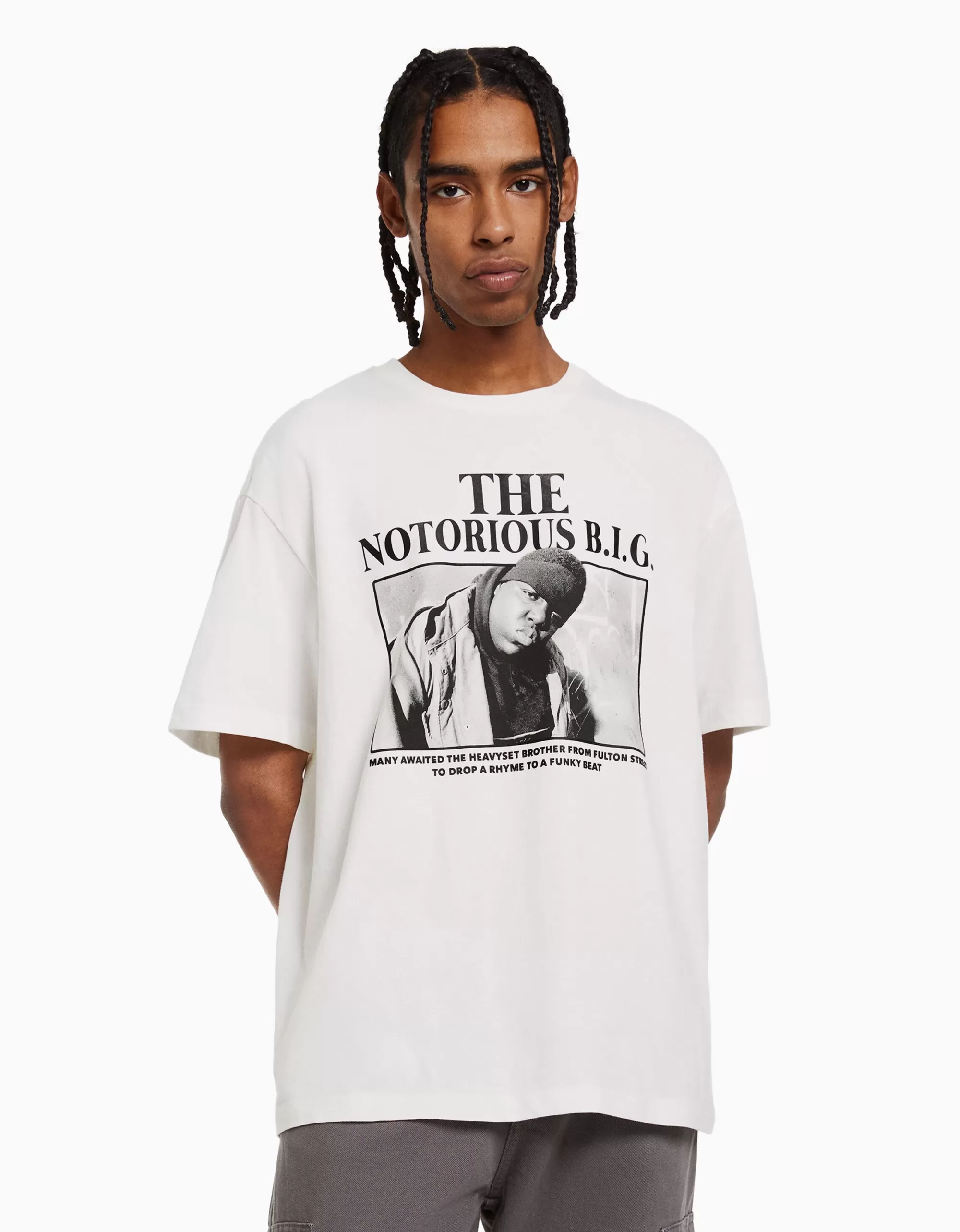 HOMBRE BERSHKA Camiseta manga corta boxy fit The Notorious B.I.G.
