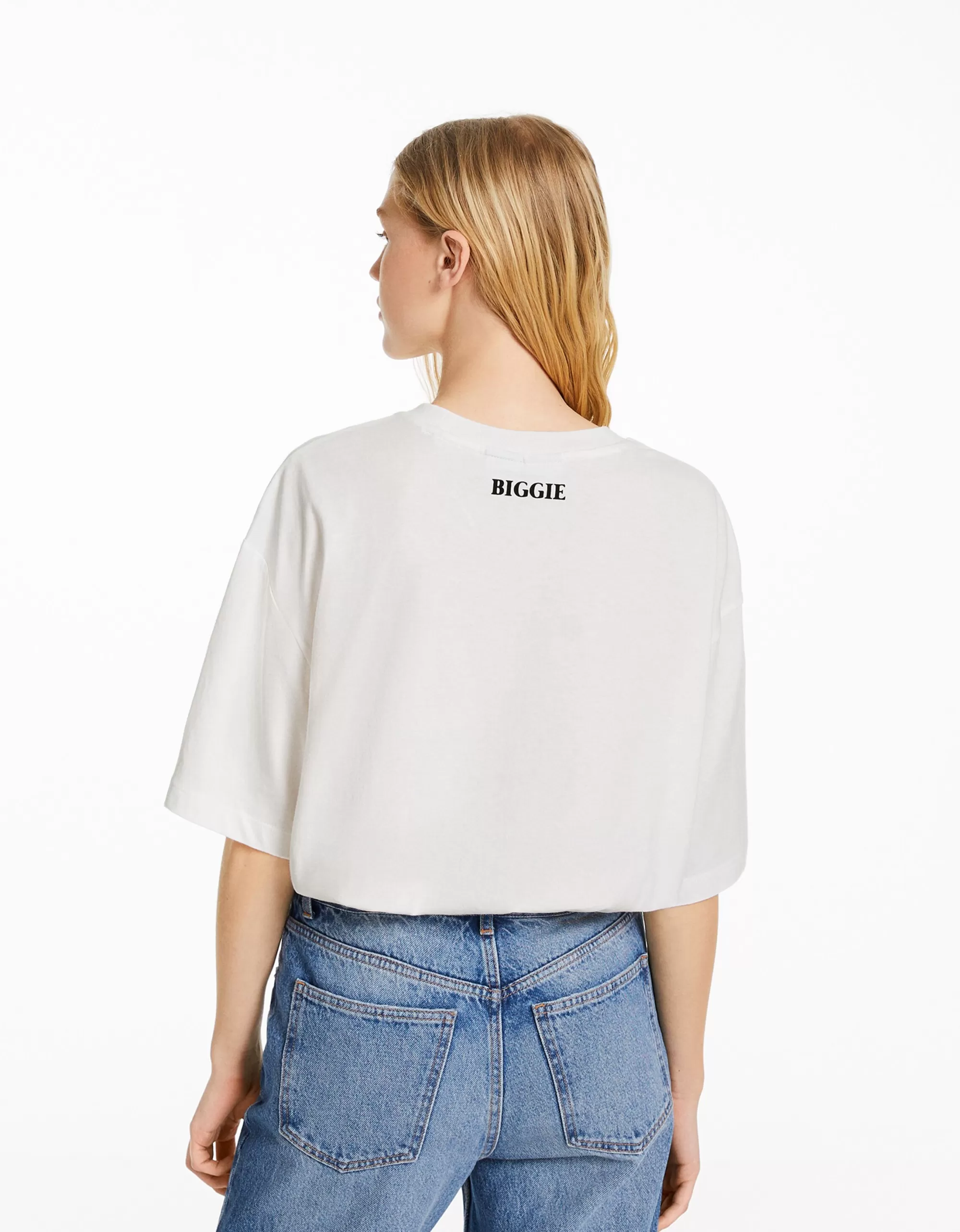 MUJER BERSHKA Camiseta manga corta boxy fit The Notorious B.I.G.