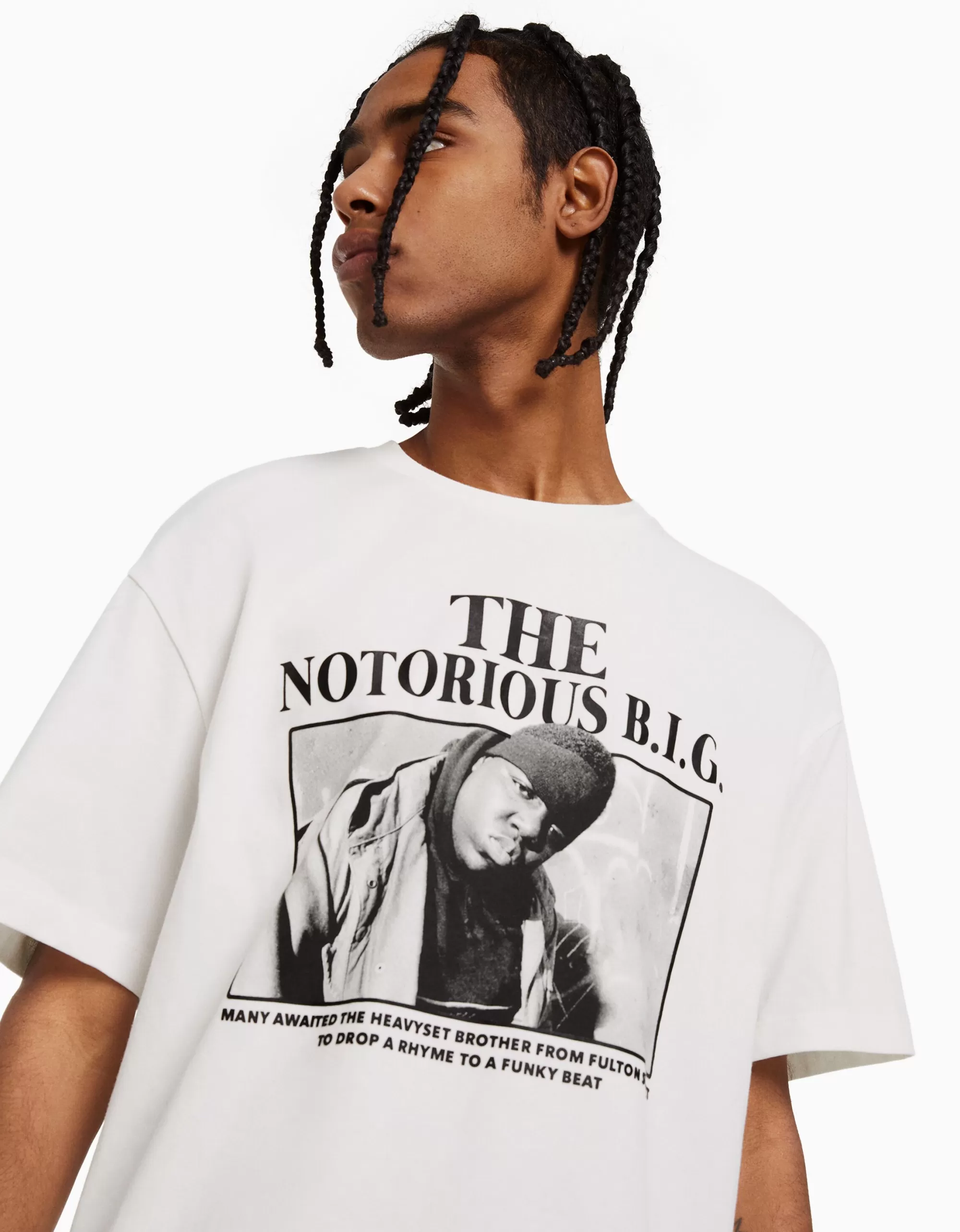 HOMBRE BERSHKA Camiseta manga corta boxy fit The Notorious B.I.G.