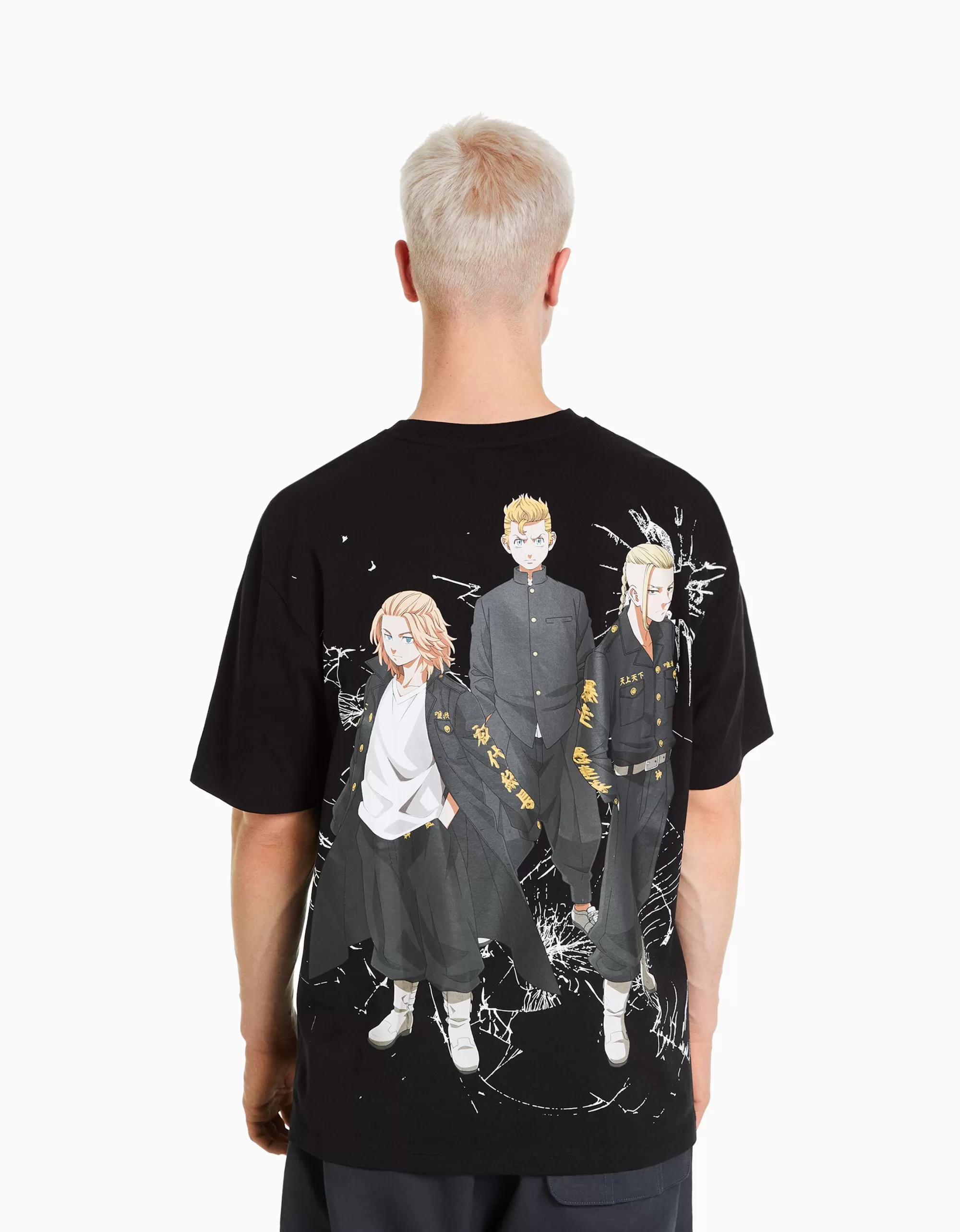 HOMBRE BERSHKA Camiseta manga corta boxy fit TOKYO REVENGERS
