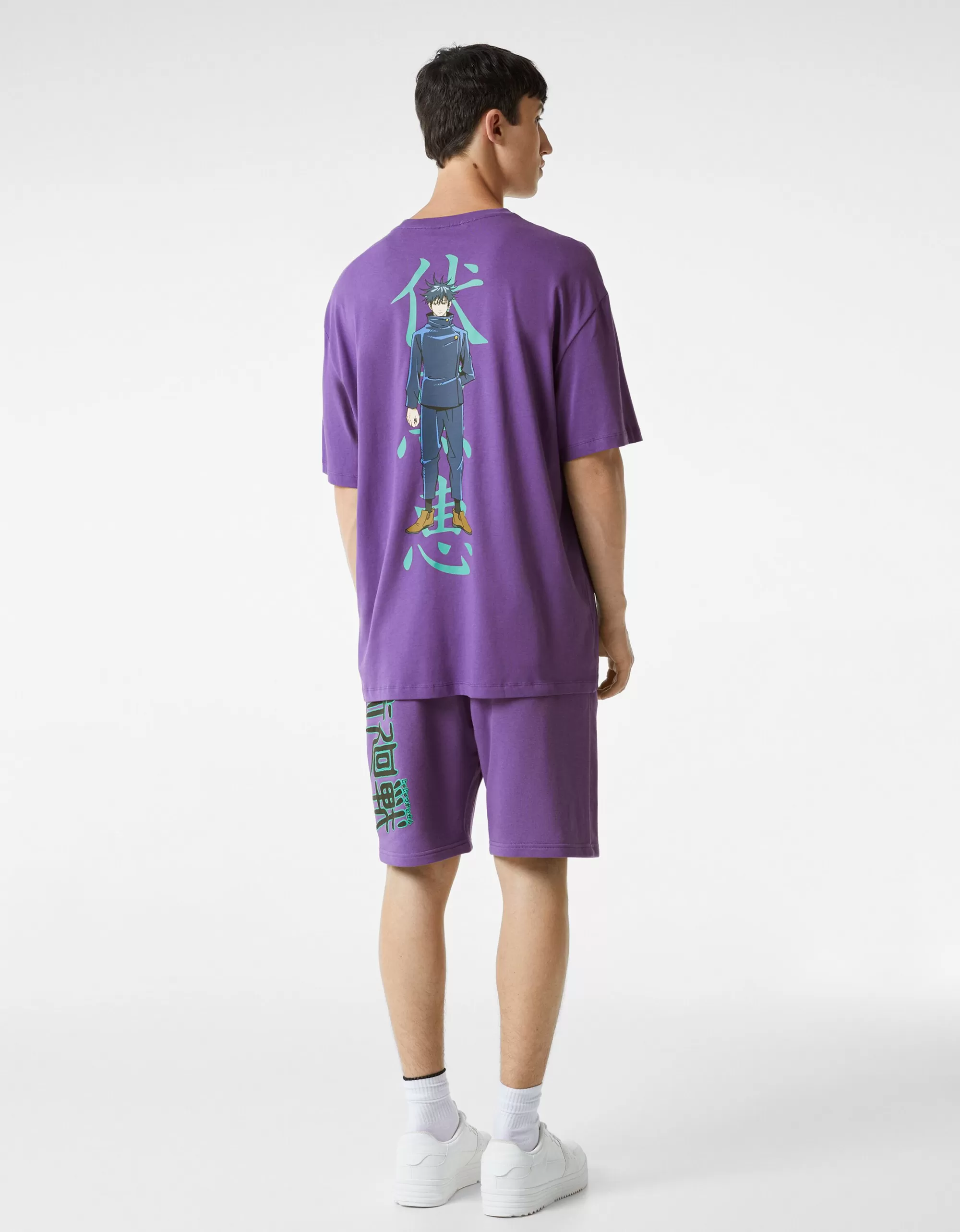 HOMBRE BERSHKA Camiseta manga corta oversize boxy fit print Jujutsu
