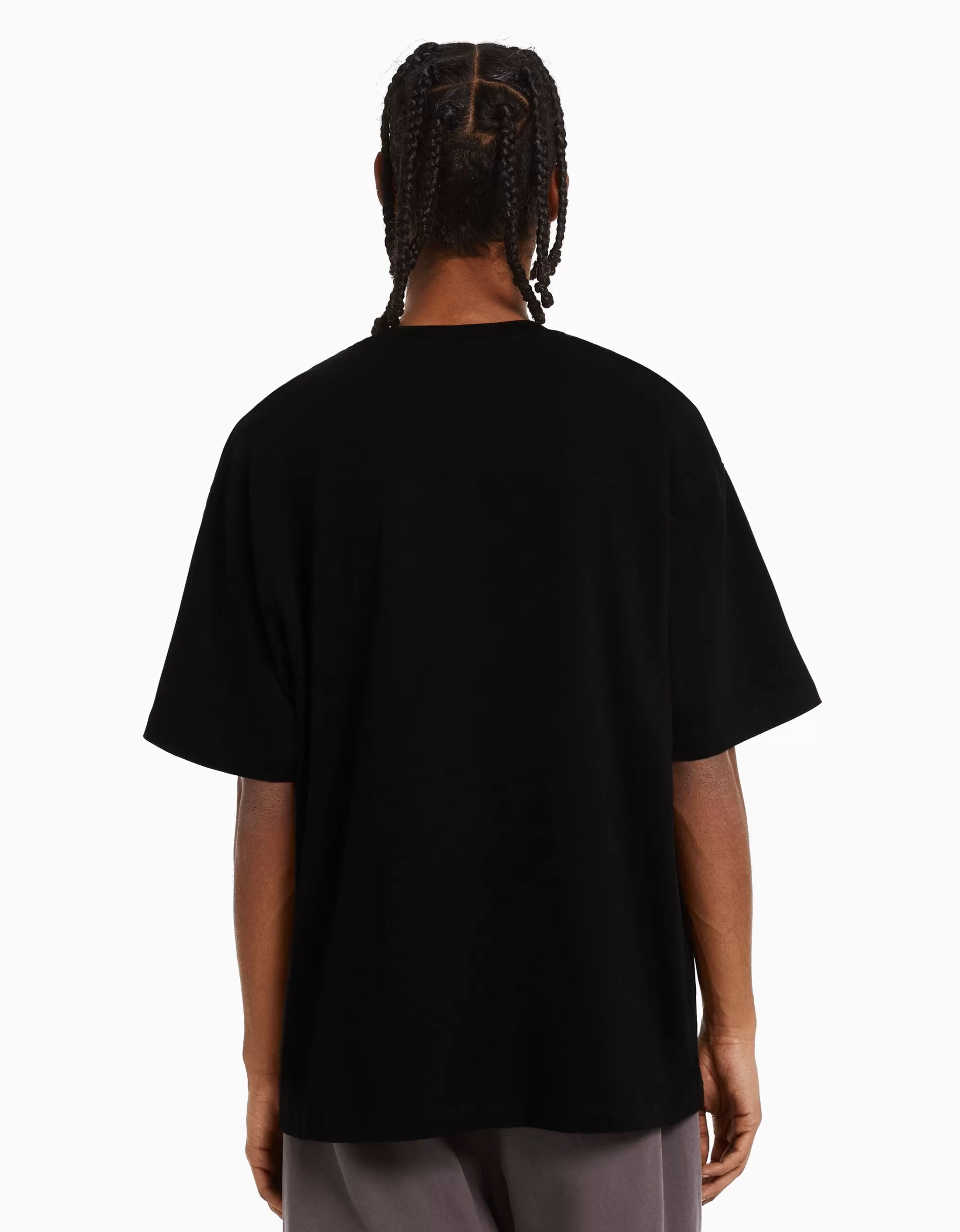 HOMBRE BERSHKA Camiseta manga corta oversize print