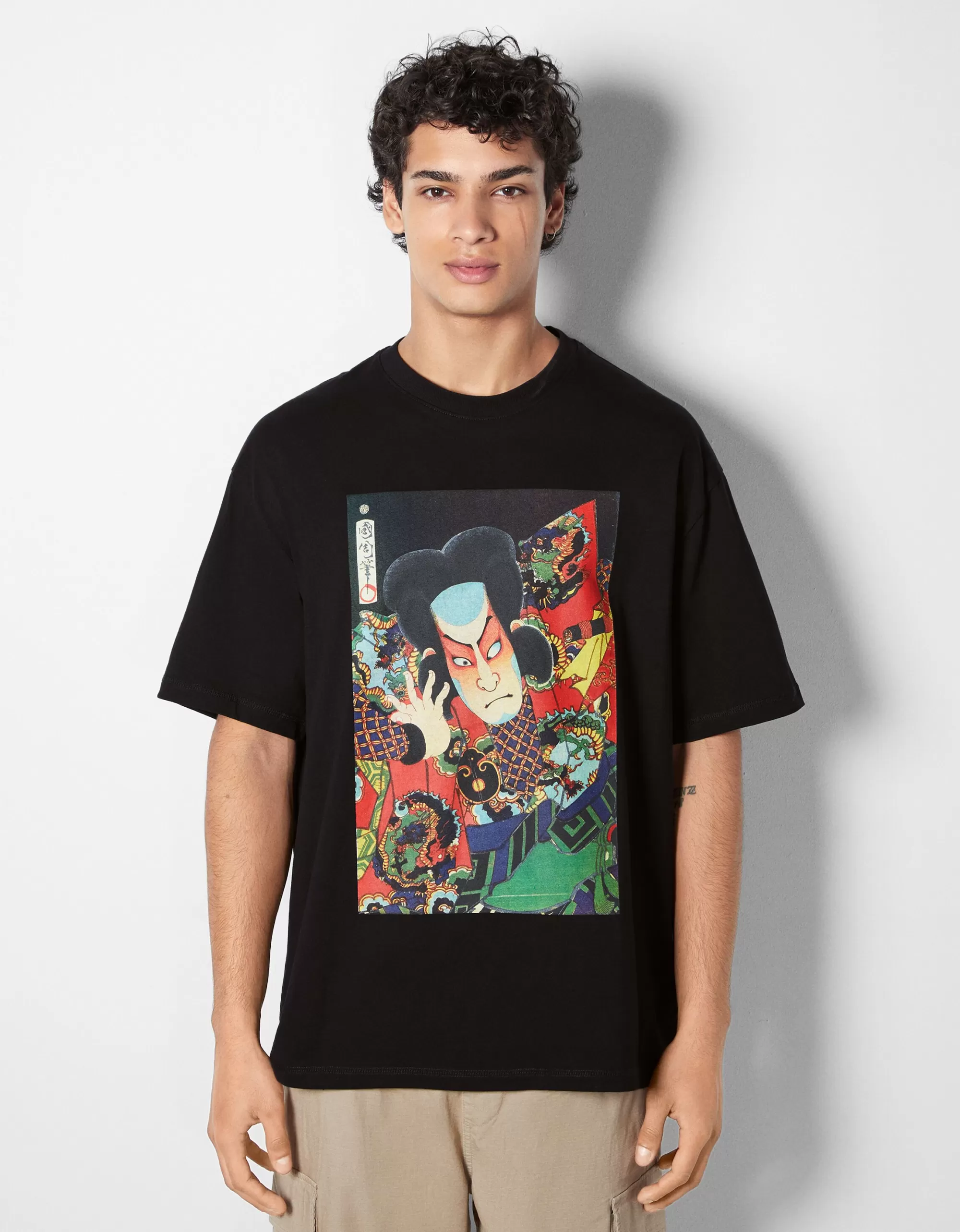 HOMBRE BERSHKA Camiseta manga corta print Art Series