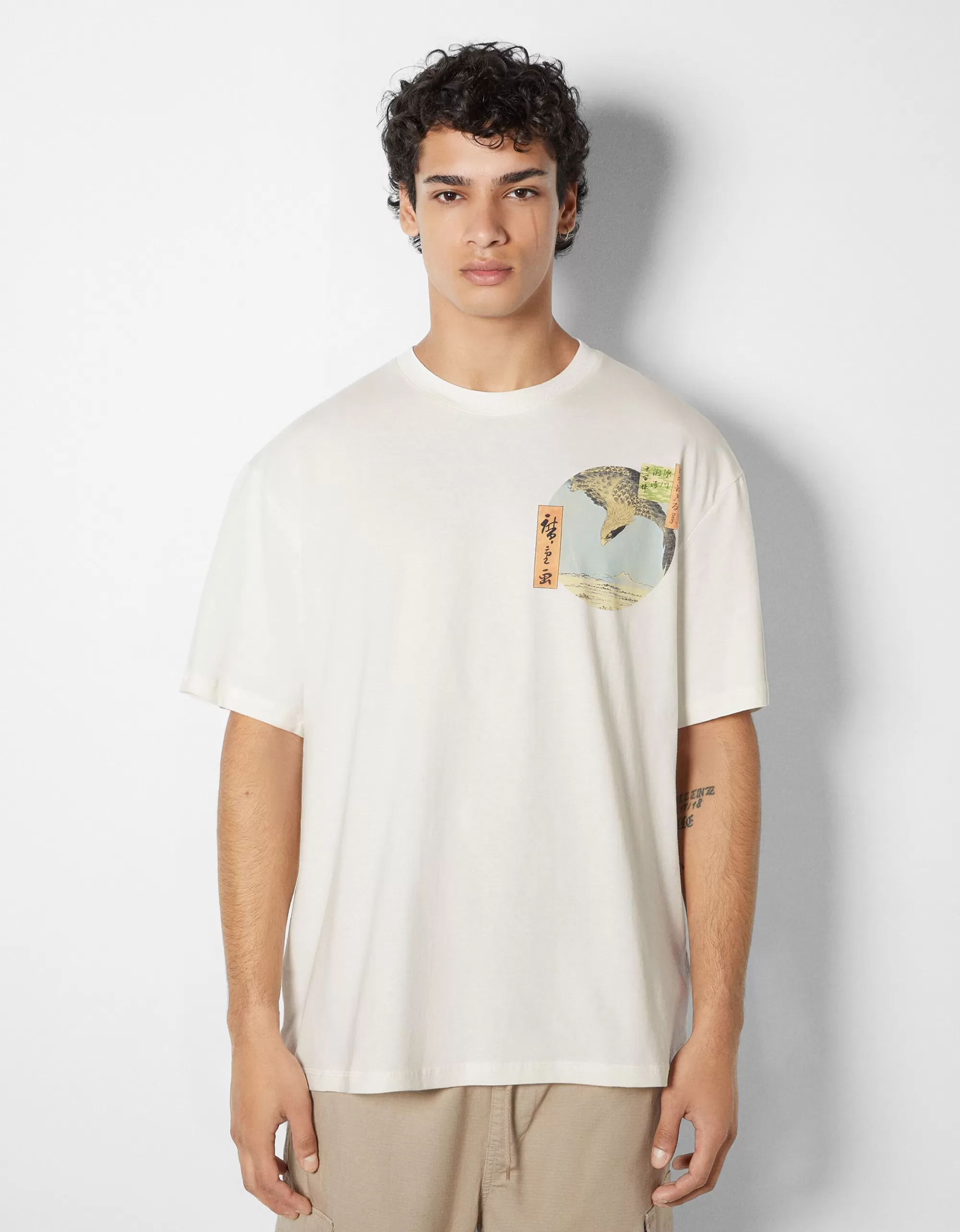 HOMBRE BERSHKA Camiseta manga corta print Art Series