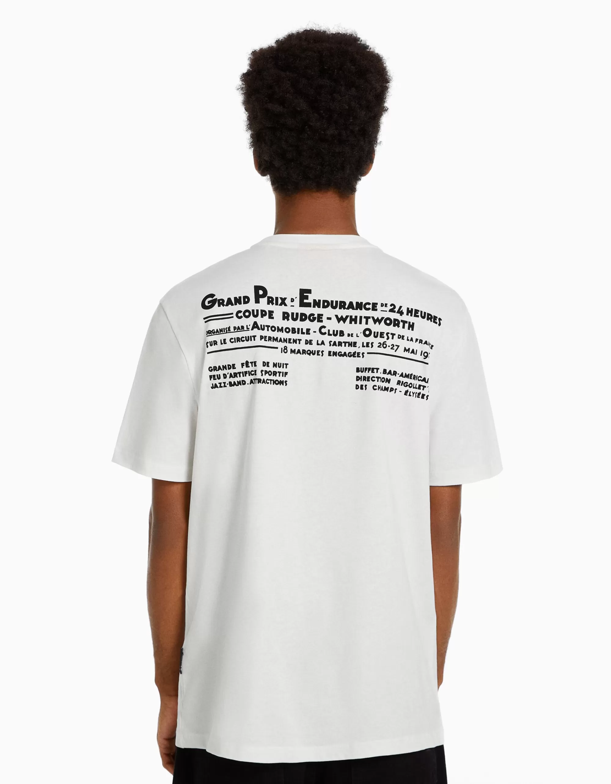 HOMBRE BERSHKA Camiseta manga corta regular fit 24h LE MANS