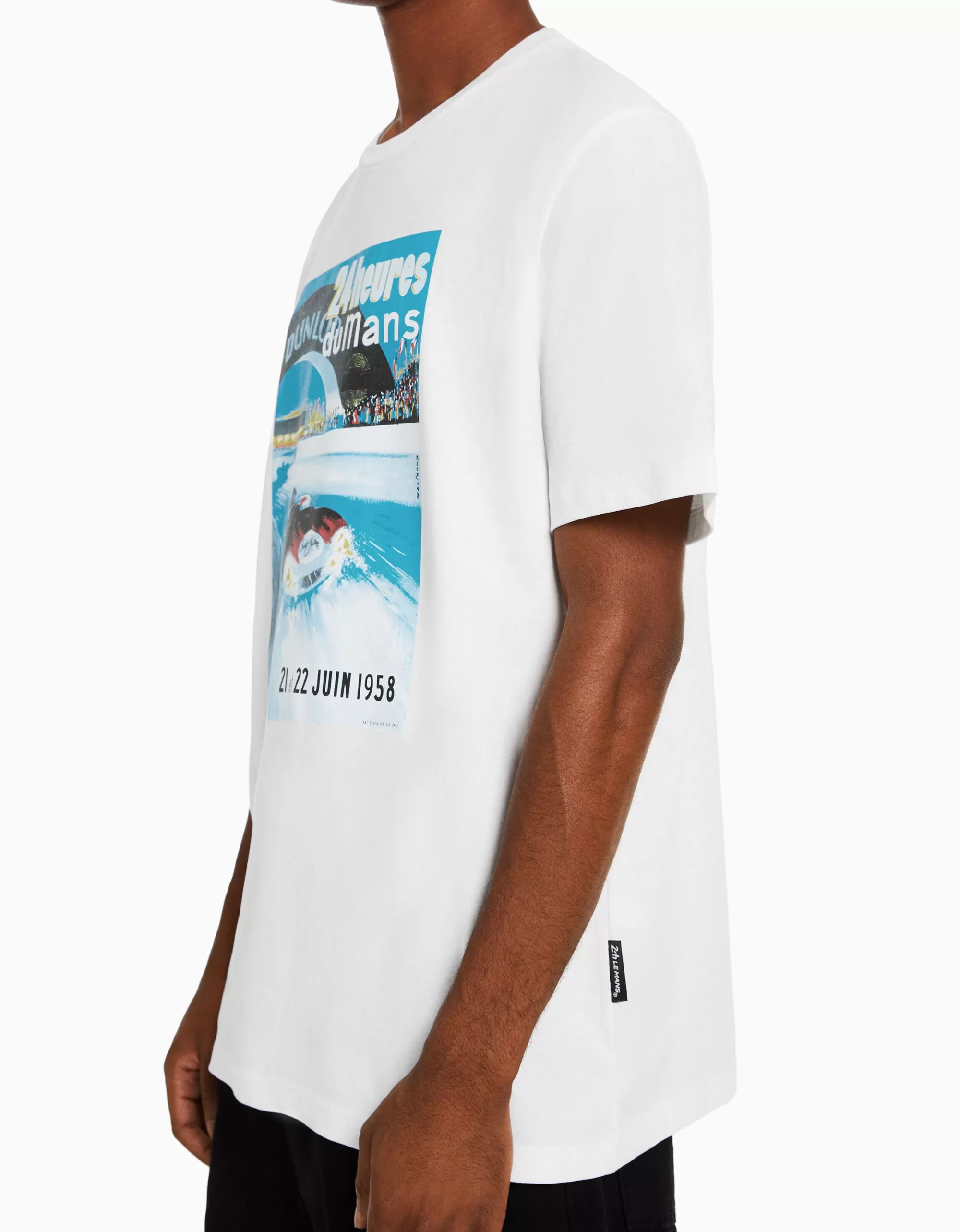 HOMBRE BERSHKA Camiseta manga corta regular fit 24h LE MANS