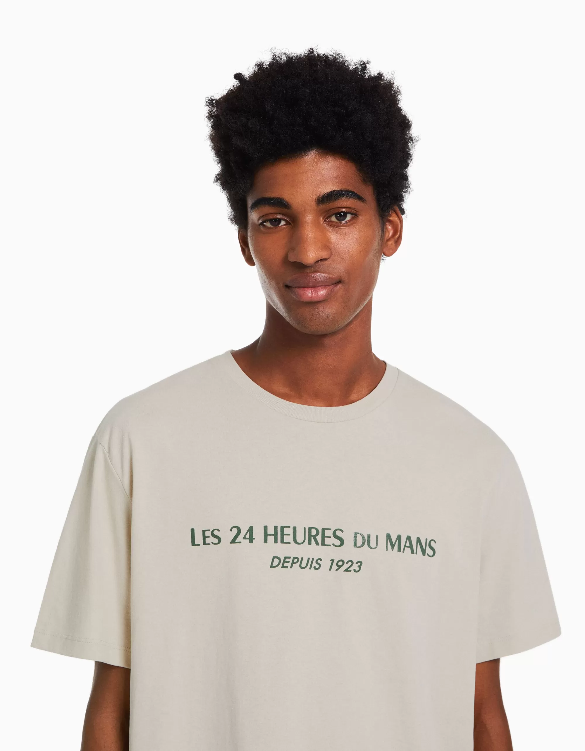 HOMBRE BERSHKA Camiseta manga corta regular fit 24h LE MANS