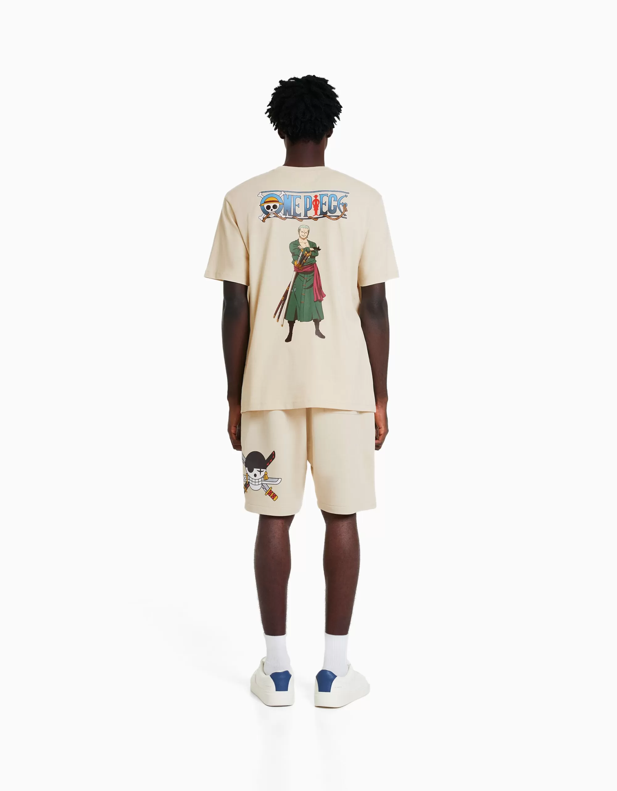 HOMBRE BERSHKA Camiseta manga corta regular fit print One Piece
