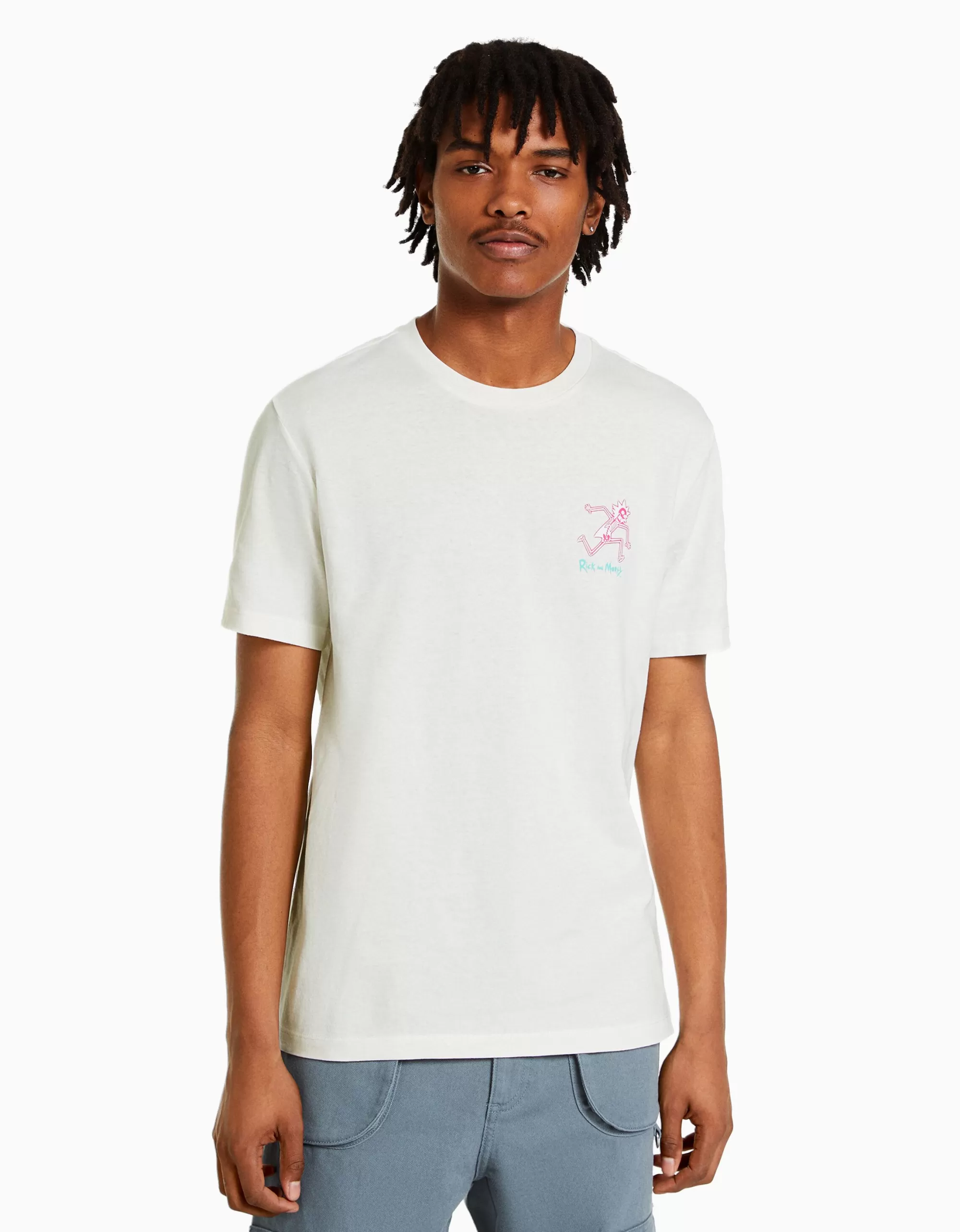 HOMBRE BERSHKA Camiseta manga corta regular fit print RickMorty