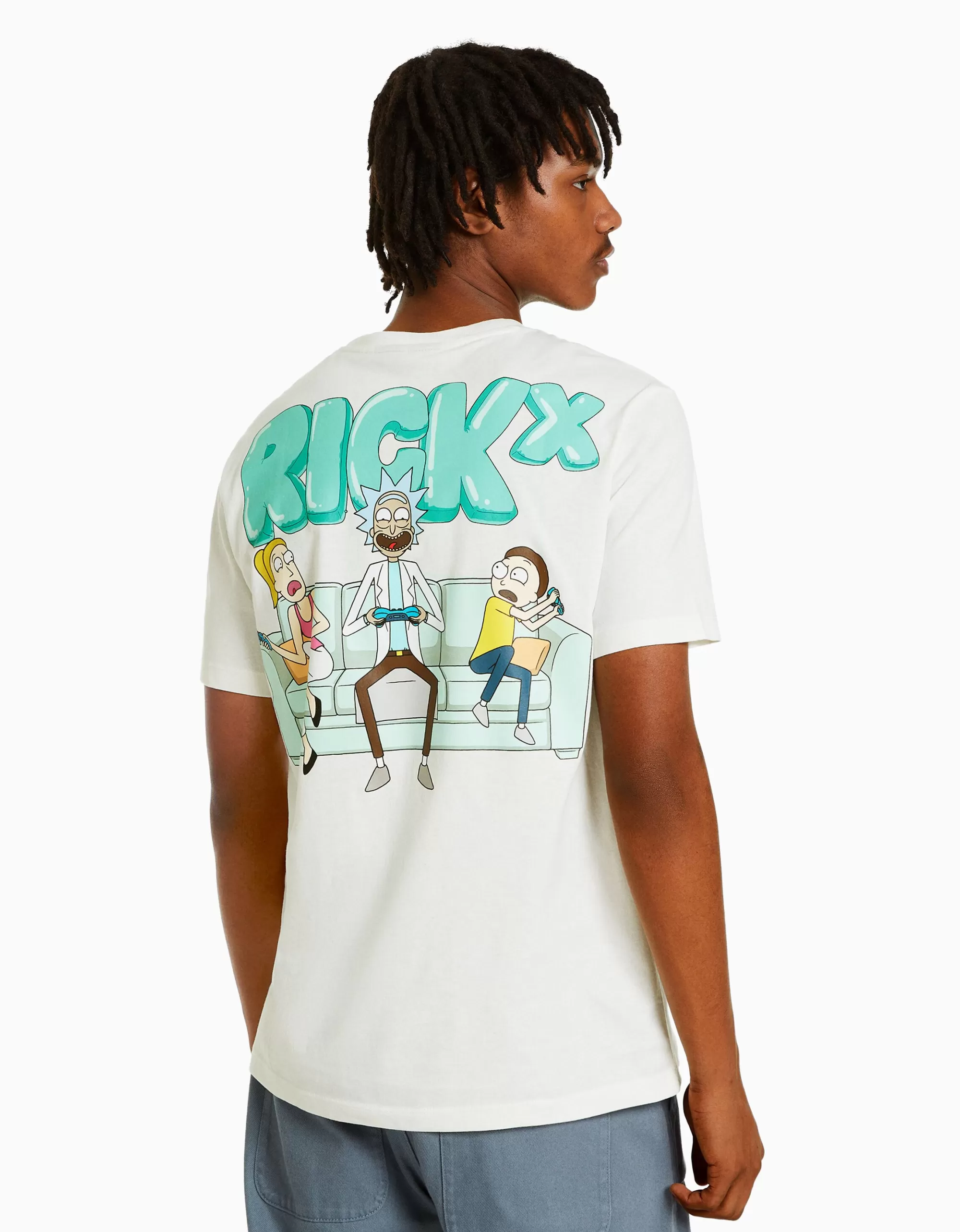 HOMBRE BERSHKA Camiseta manga corta regular fit print RickMorty