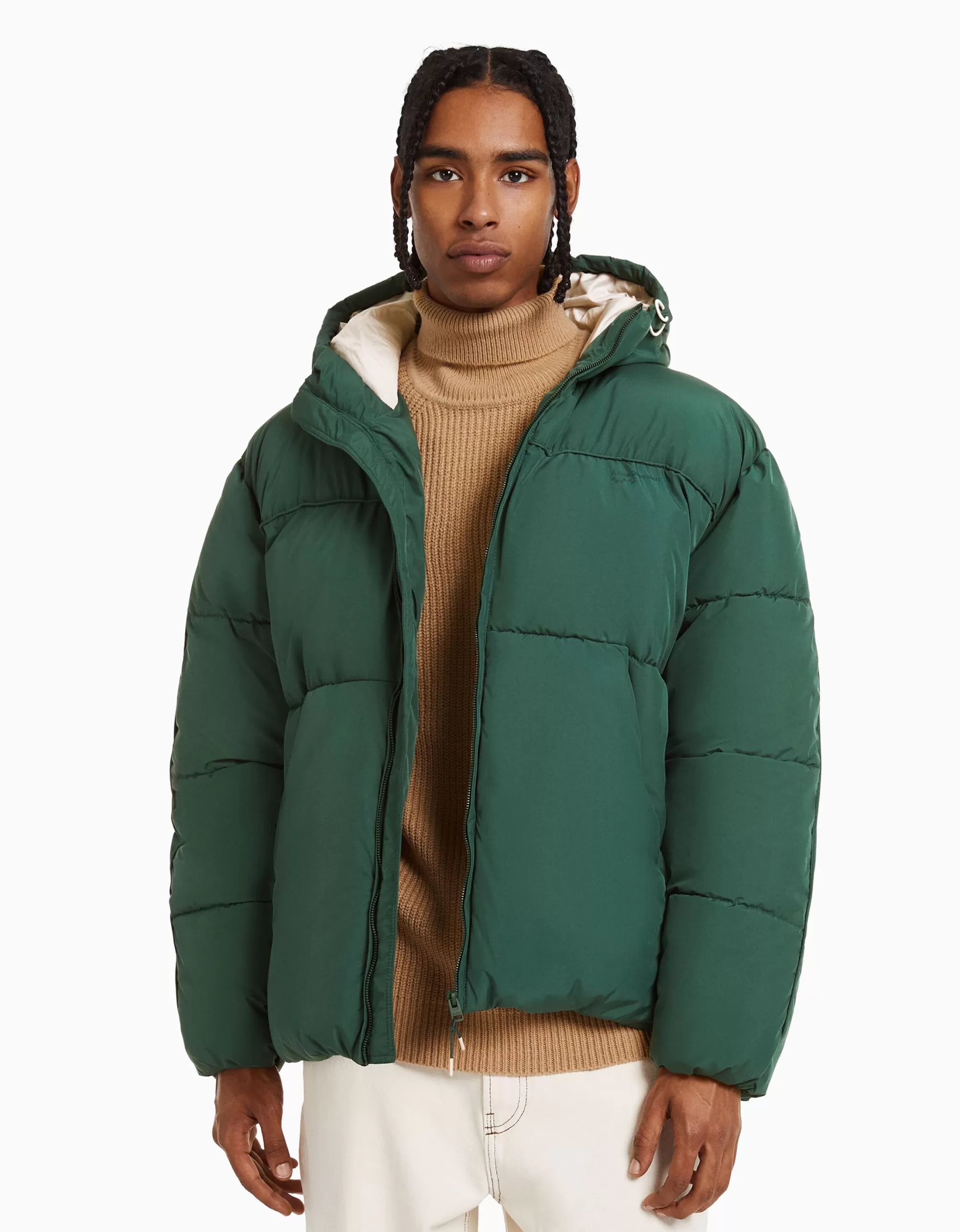 HOMBRE BERSHKA Cazadora puffy capucha