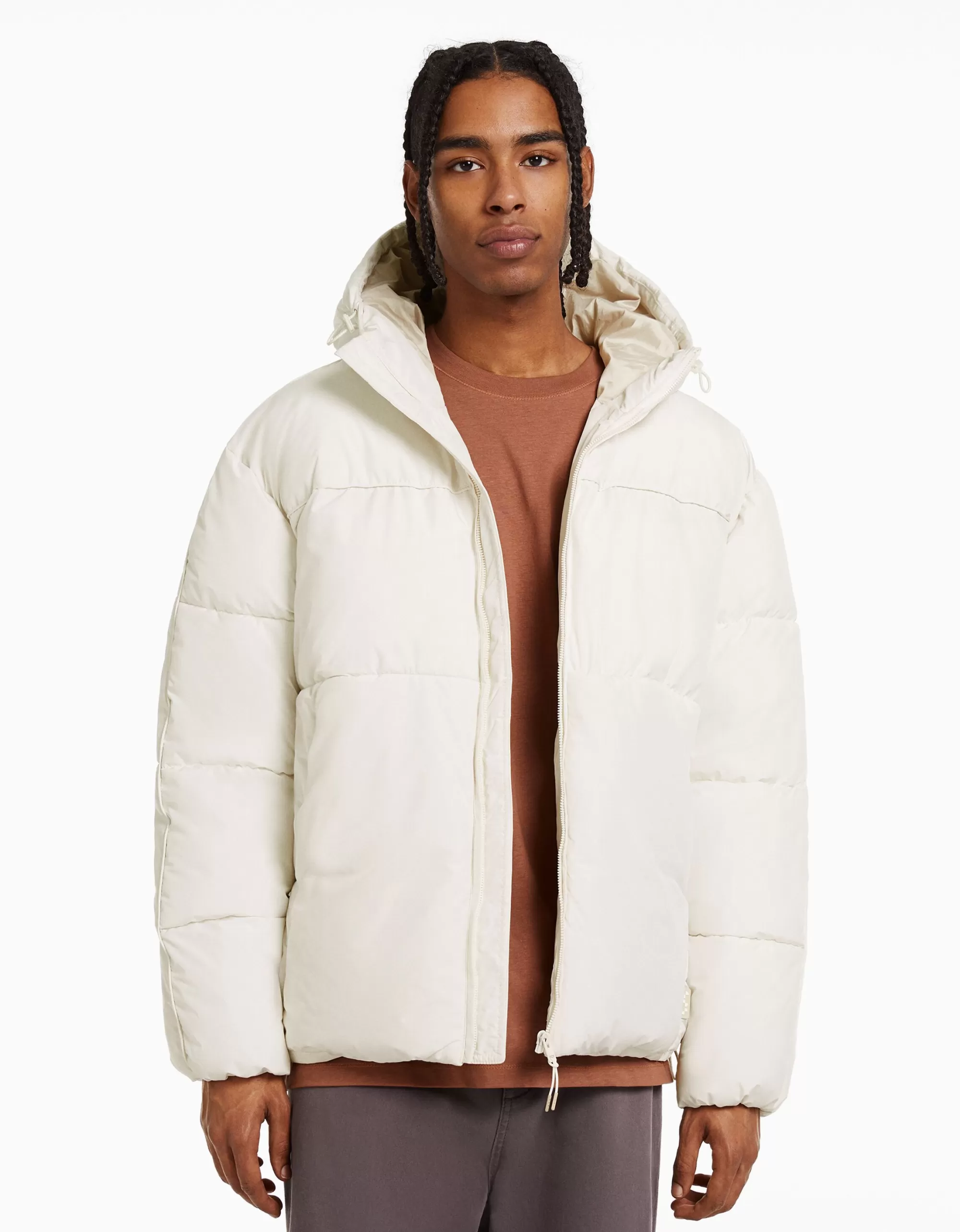 HOMBRE BERSHKA Cazadora puffy capucha