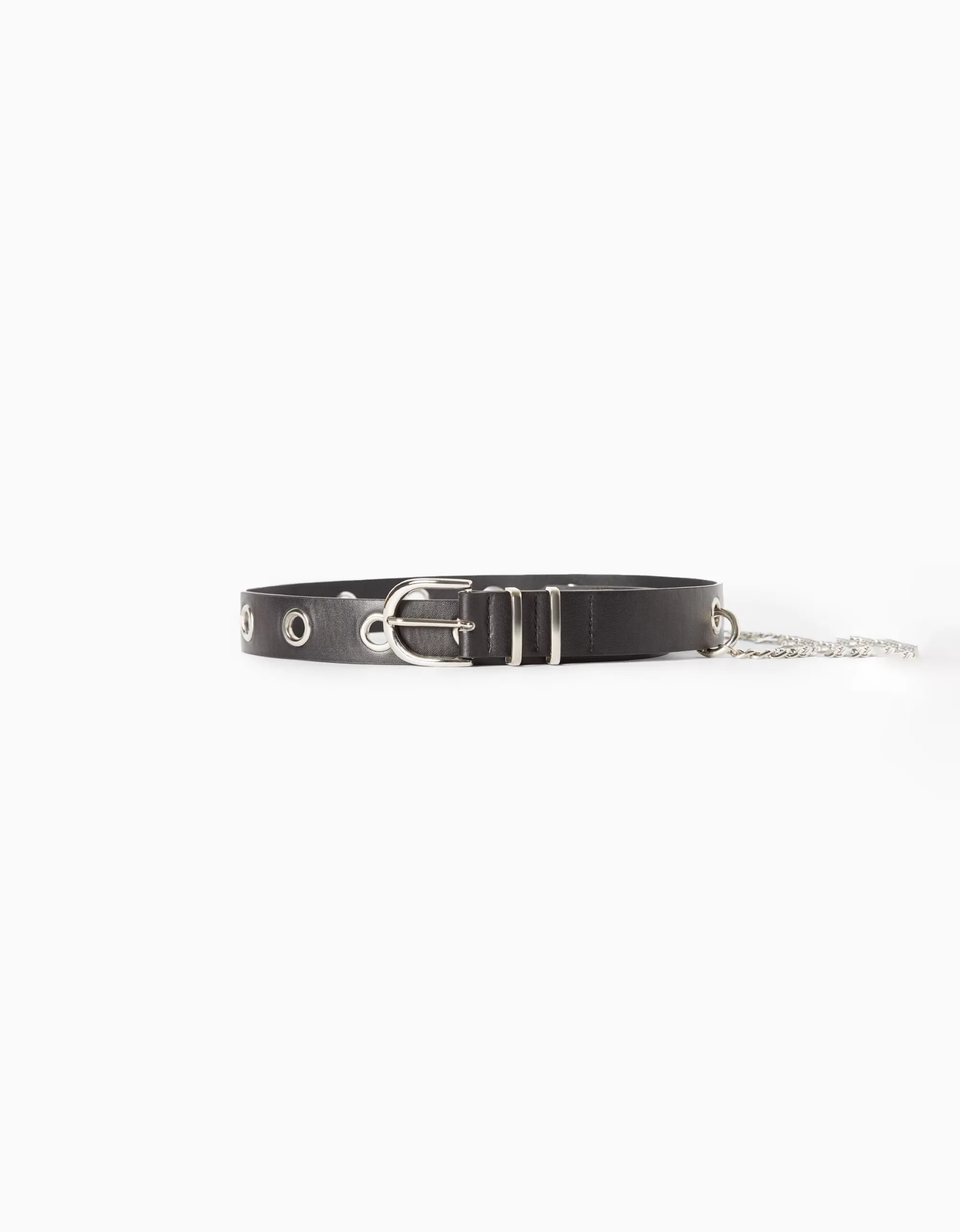 MUJER BERSHKA Cinturón cadena eyelets cruz