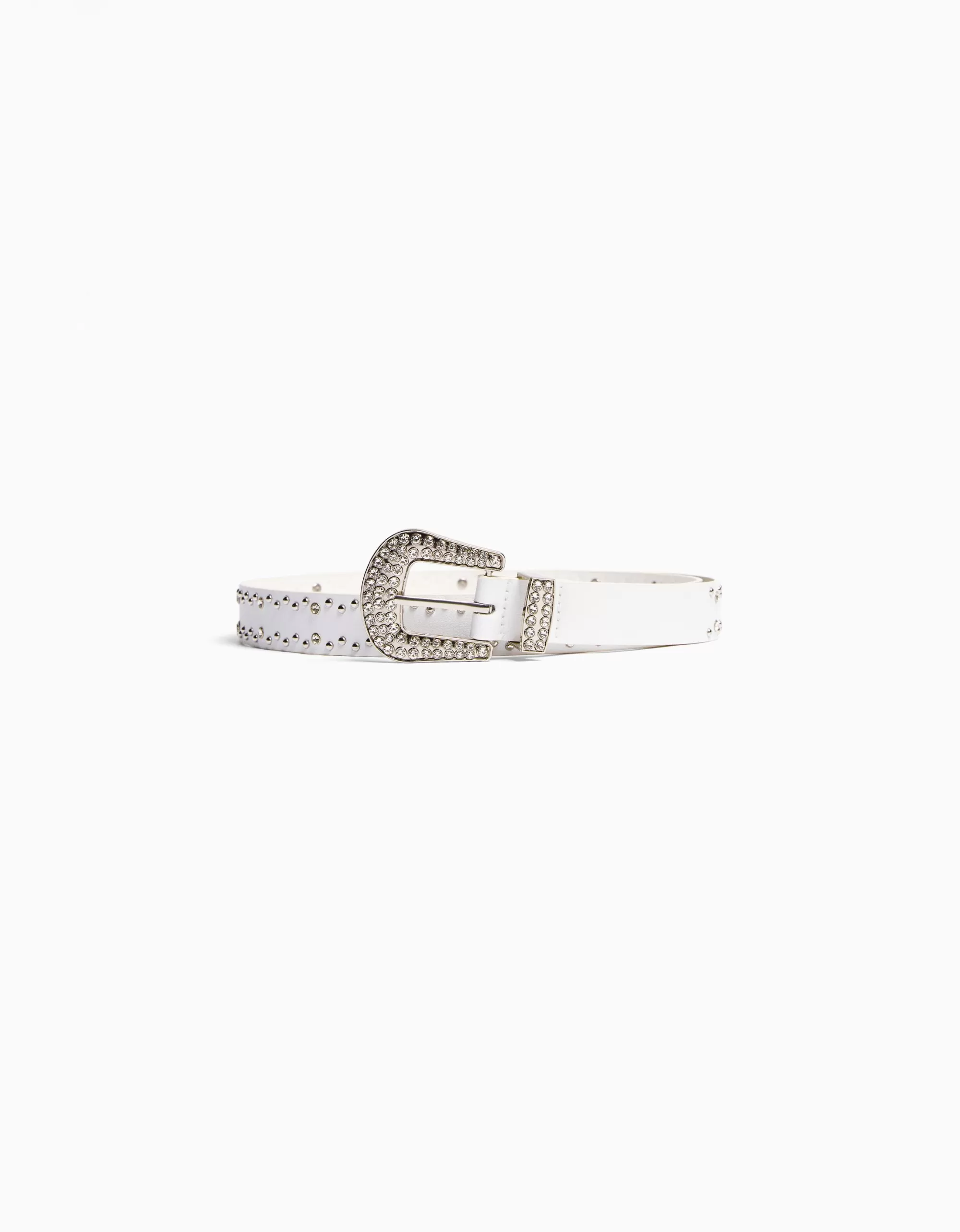 MUJER BERSHKA Cinturón tachas strass