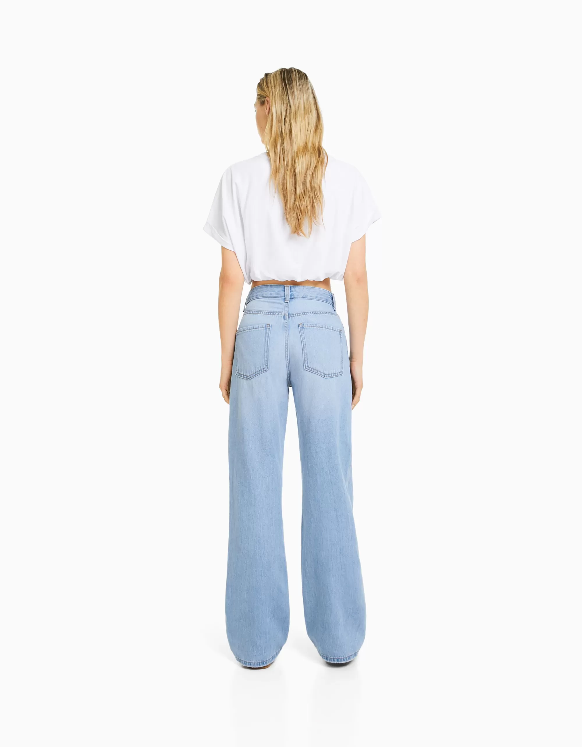 MUJER BERSHKA Jeans 90's wide leg