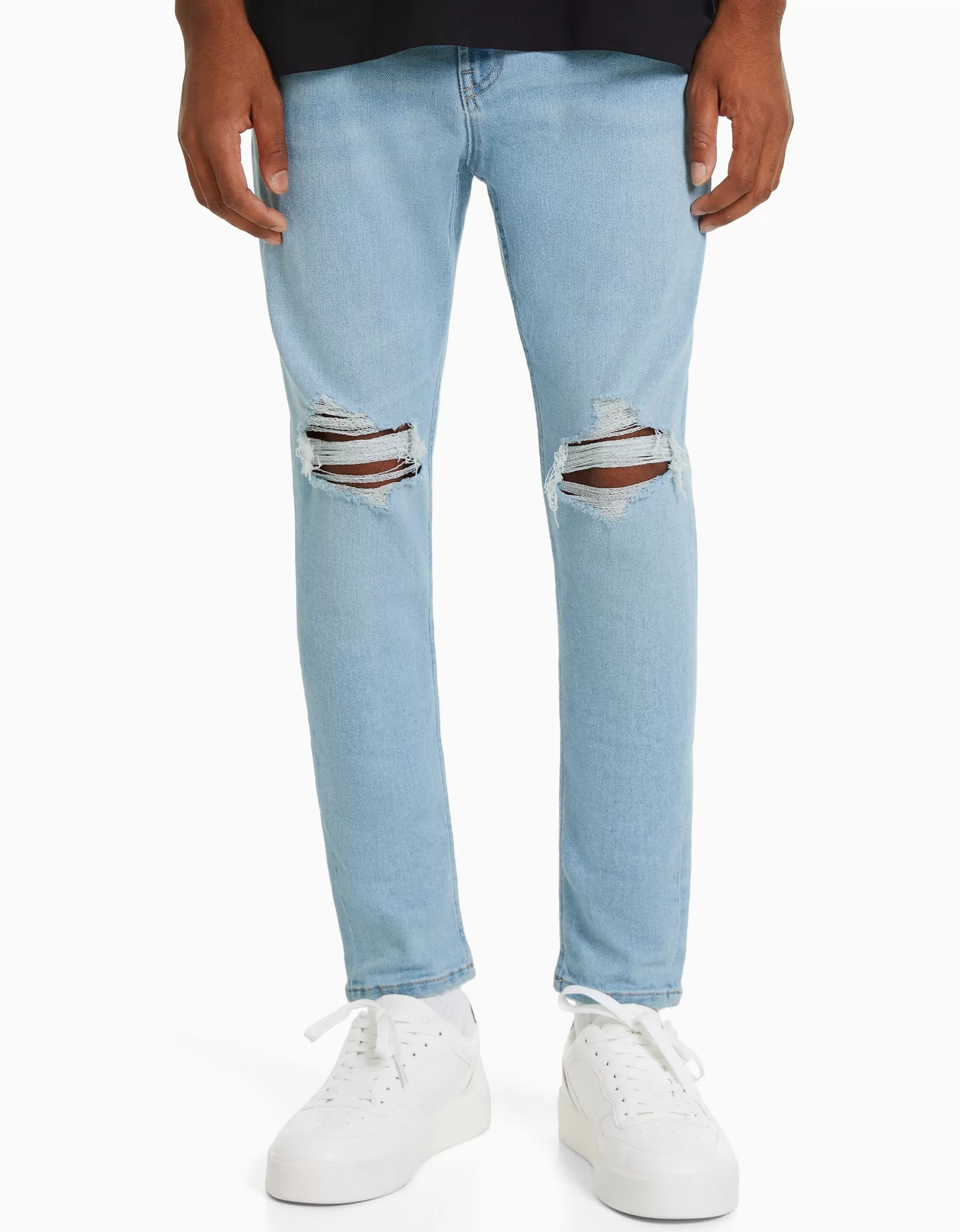 HOMBRE BERSHKA Jeans carrot rotos
