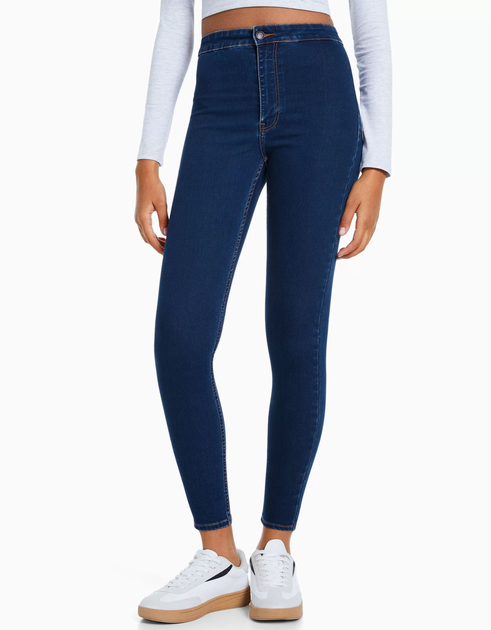 MUJER BERSHKA Jeans jegging super high waist