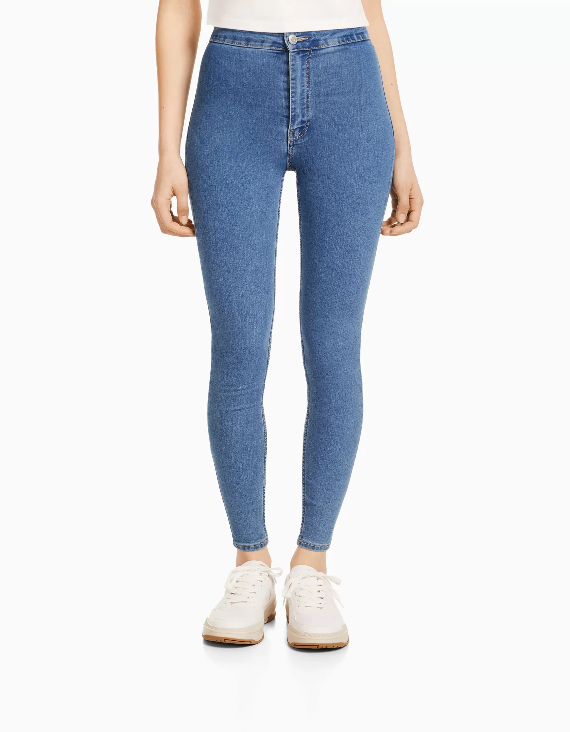 MUJER BERSHKA Jeans jegging super high waist