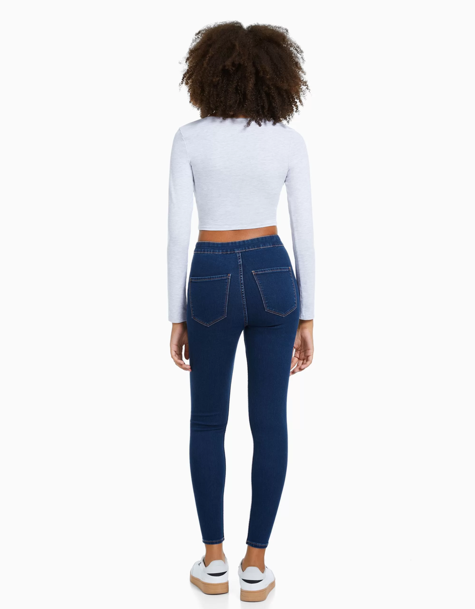 MUJER BERSHKA Jeans jegging super high waist