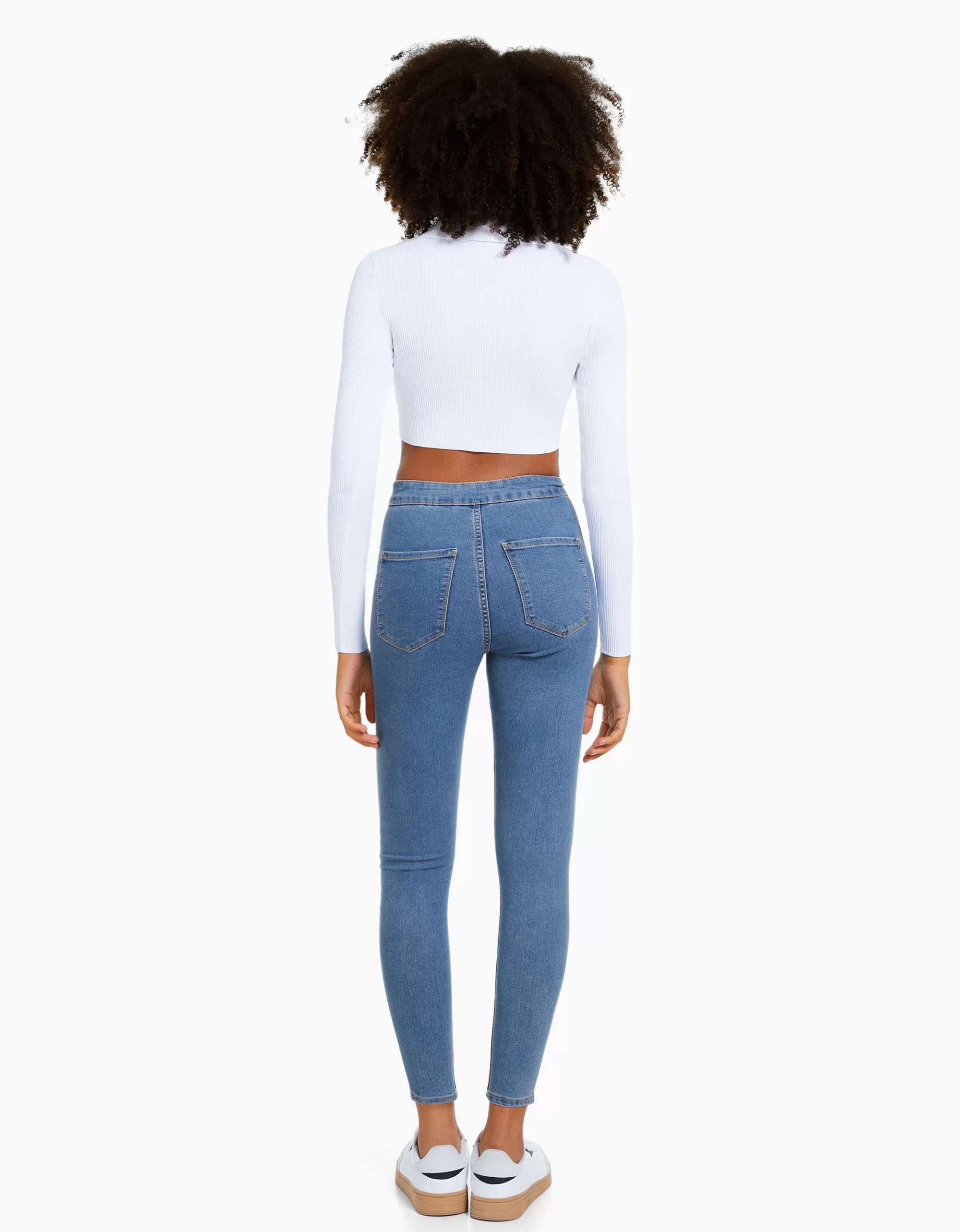 MUJER BERSHKA Jeans jegging super high waist