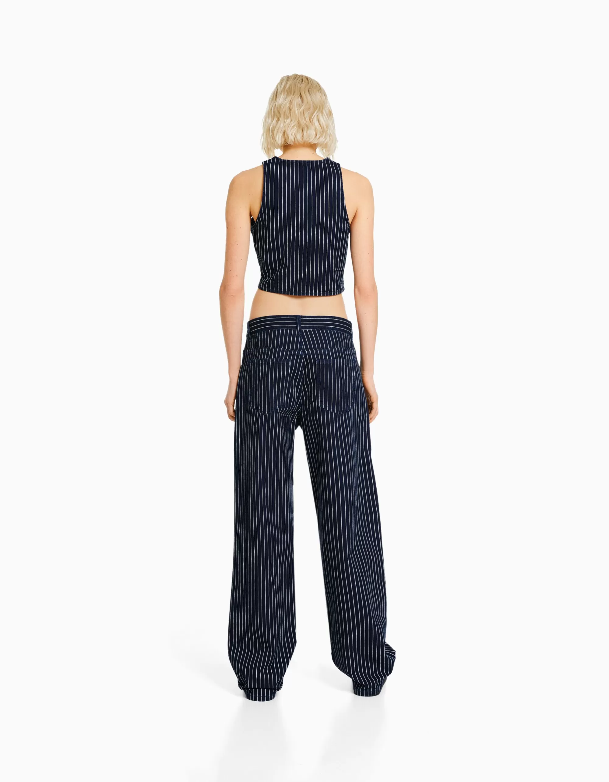 MUJER BERSHKA Jeans loose straight raya diplomática