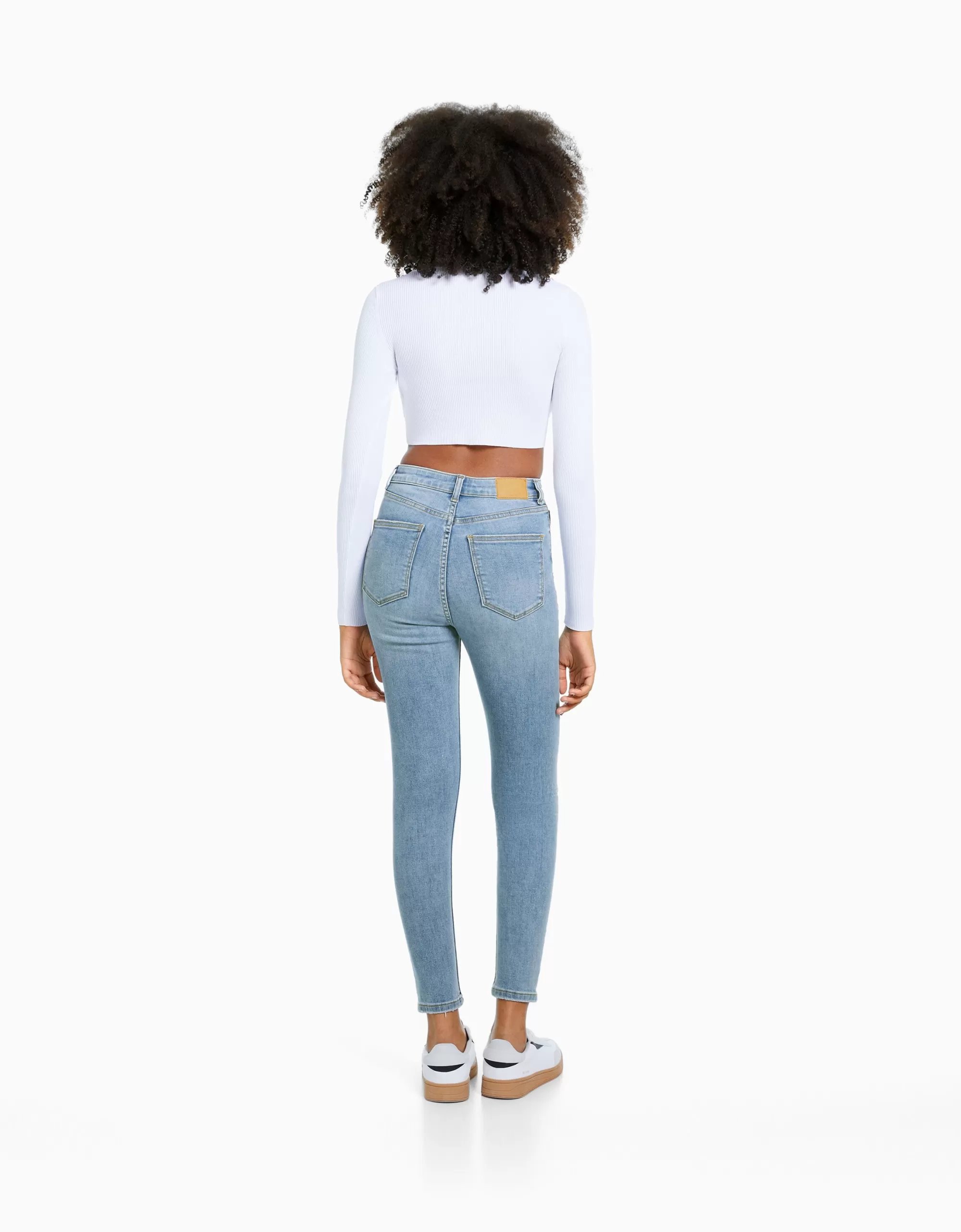 MUJER BERSHKA Jeans skinny super high waist