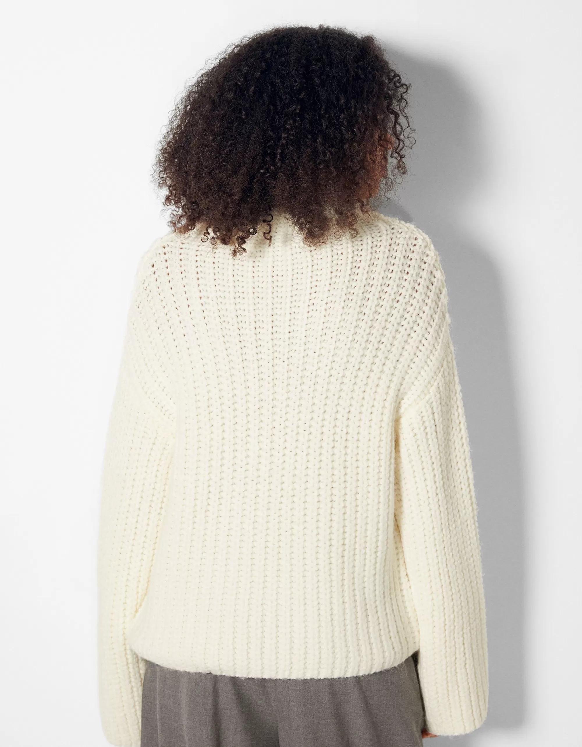 MUJER BERSHKA Jersey cuello perkins