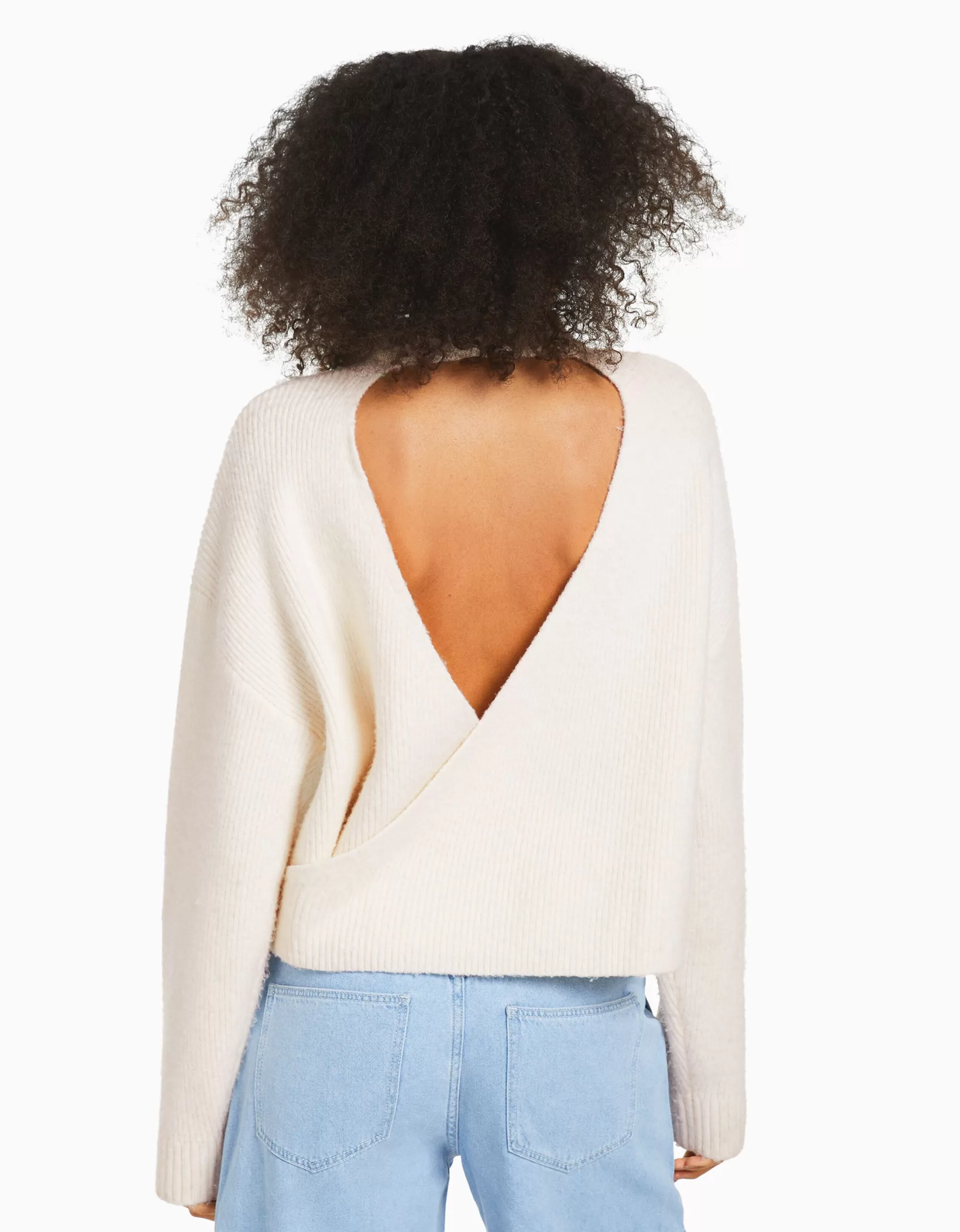 MUJER BERSHKA Jersey espalda abierta