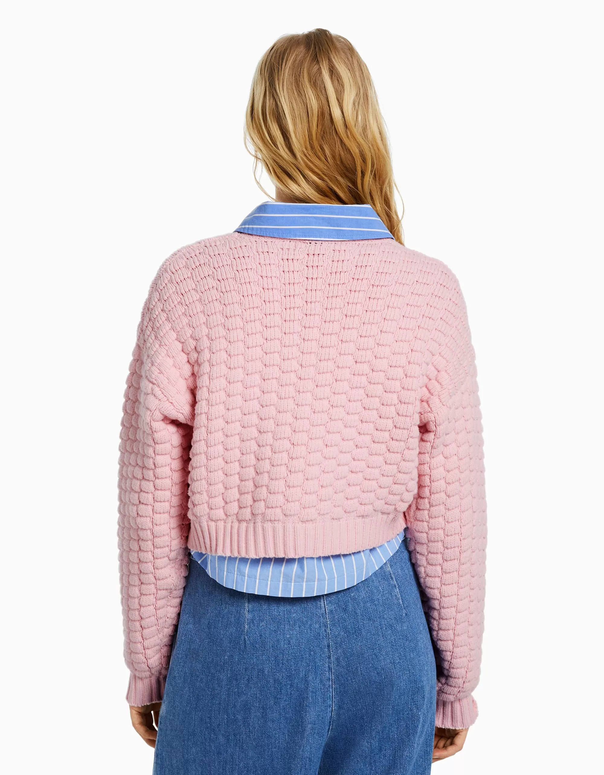 MUJER BERSHKA Jersey estructura