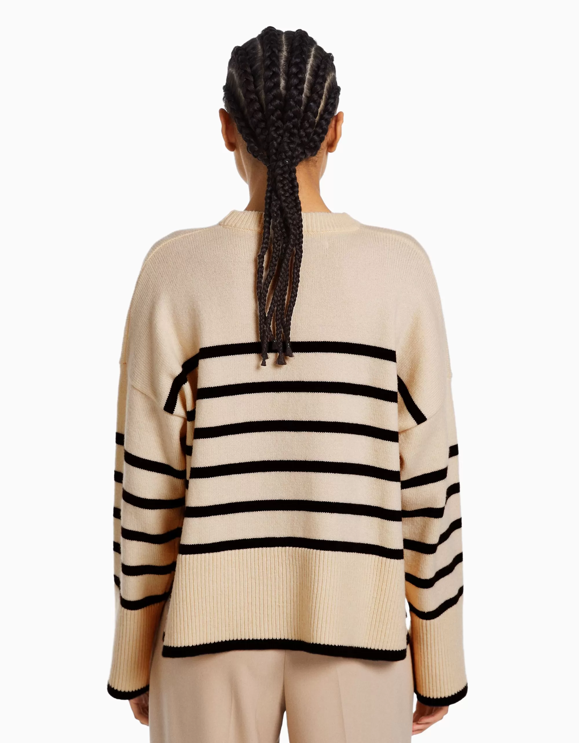 MUJER BERSHKA Jersey oversize rayas
