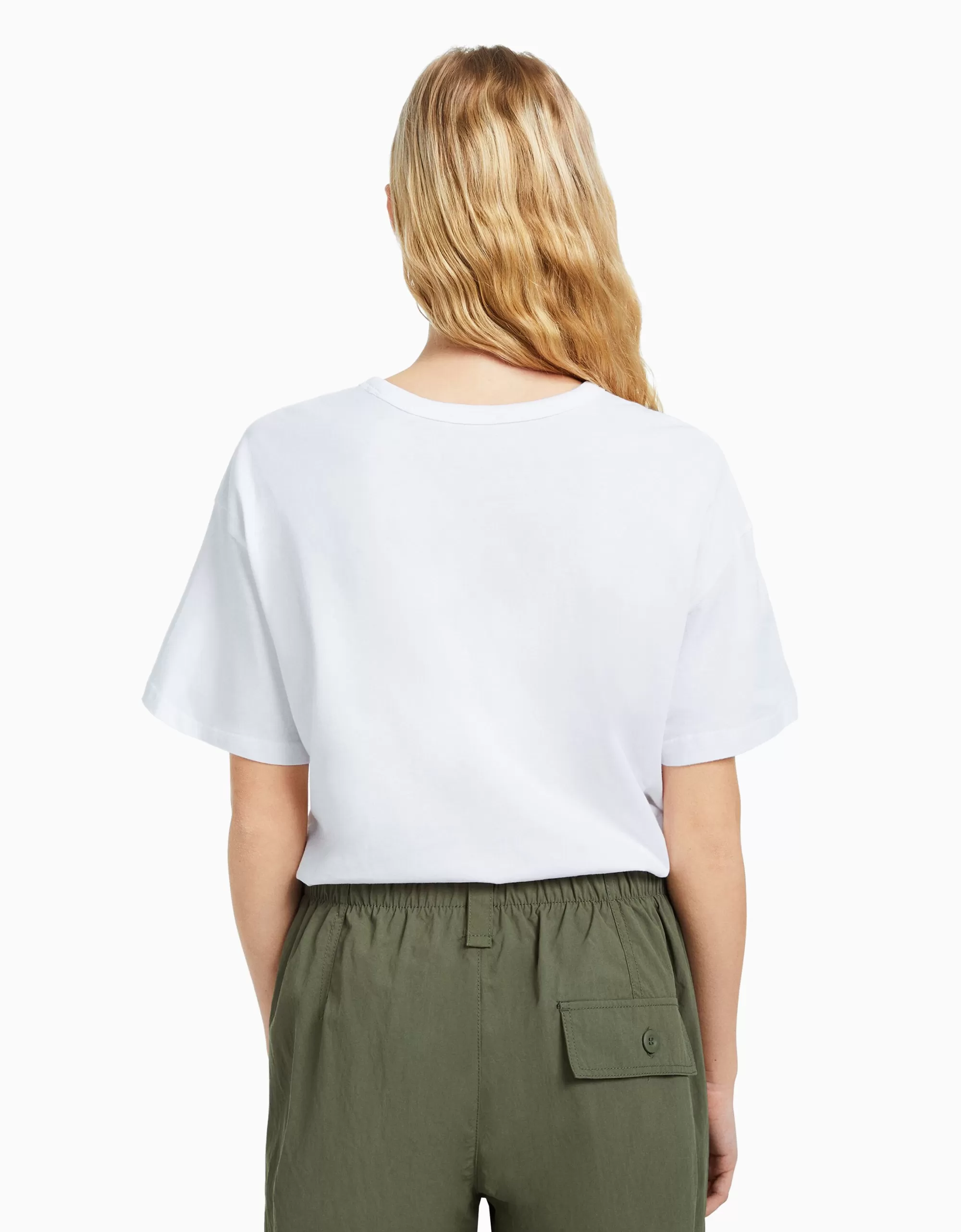 MUJER BERSHKA Pack 2 camisetas manga corta oversize