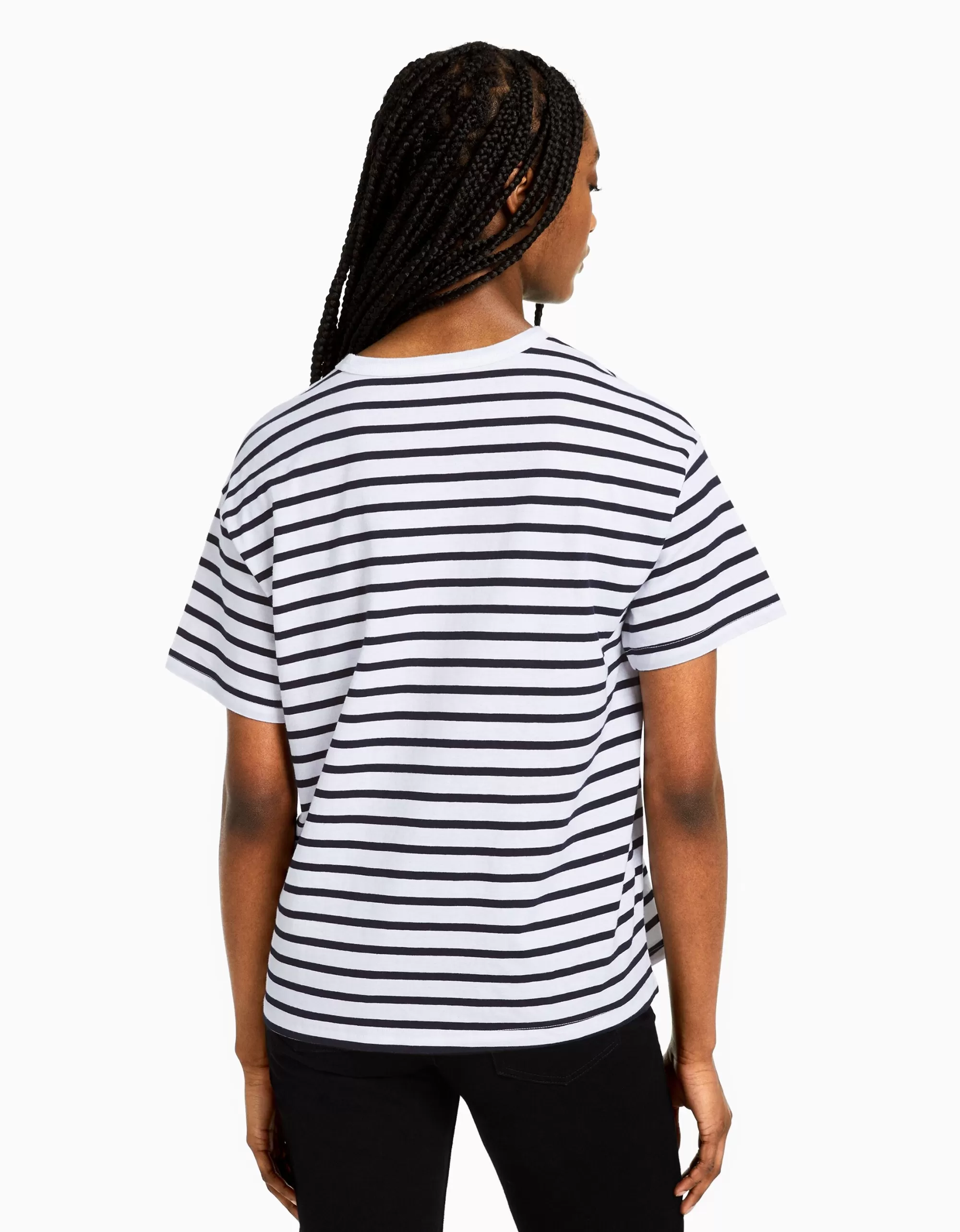 MUJER BERSHKA Pack 2 camisetas manga corta oversize