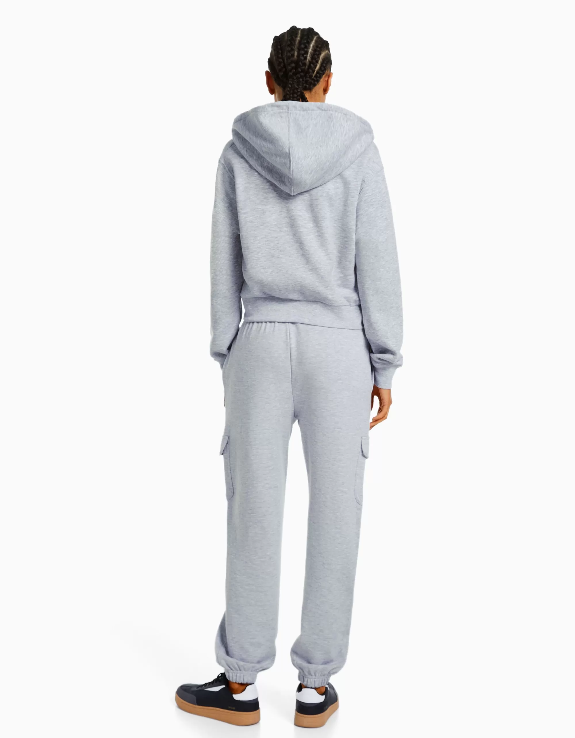 MUJER BERSHKA Pantalón felpa bolsillos