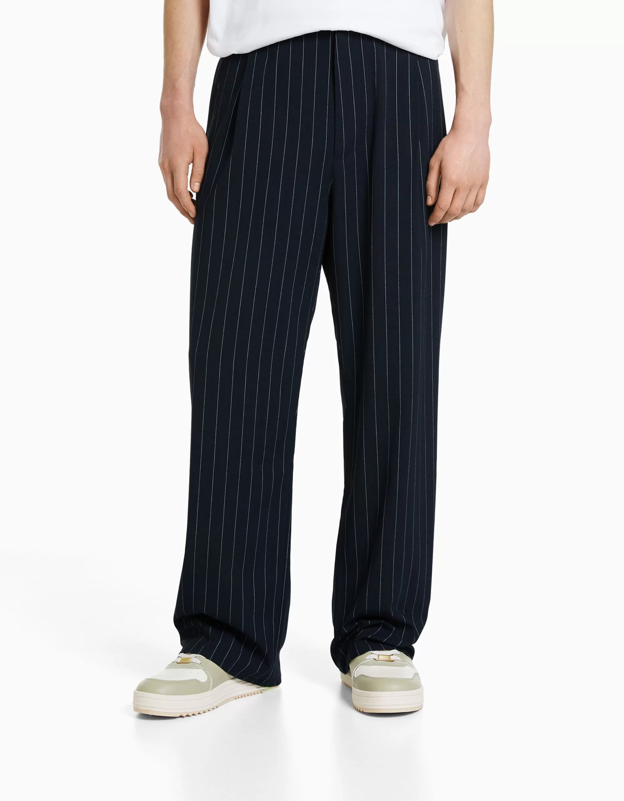 MUJER BERSHKA Pantalón tailoring rayas