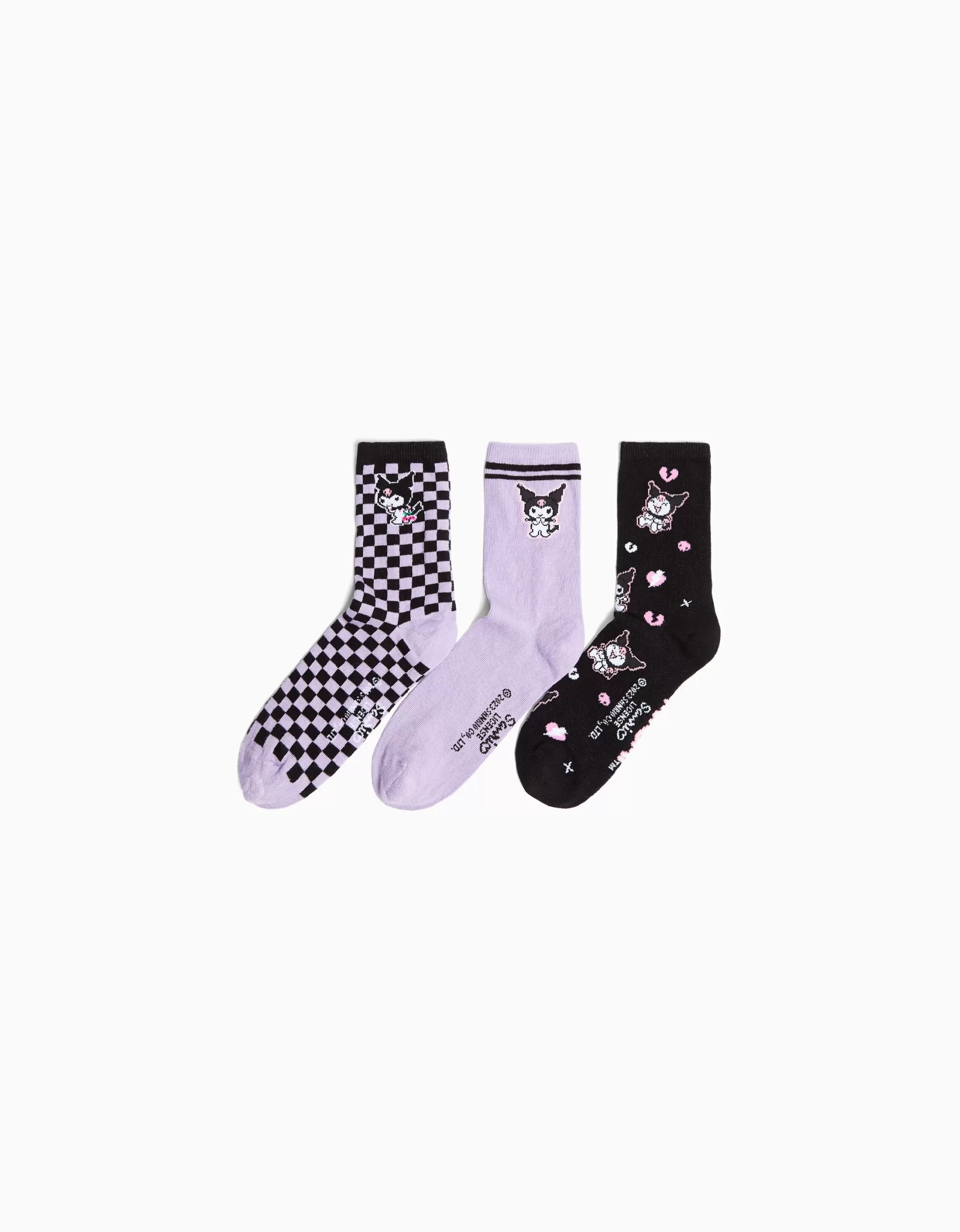 MUJER BERSHKA Set 3 calcetines Kuromi