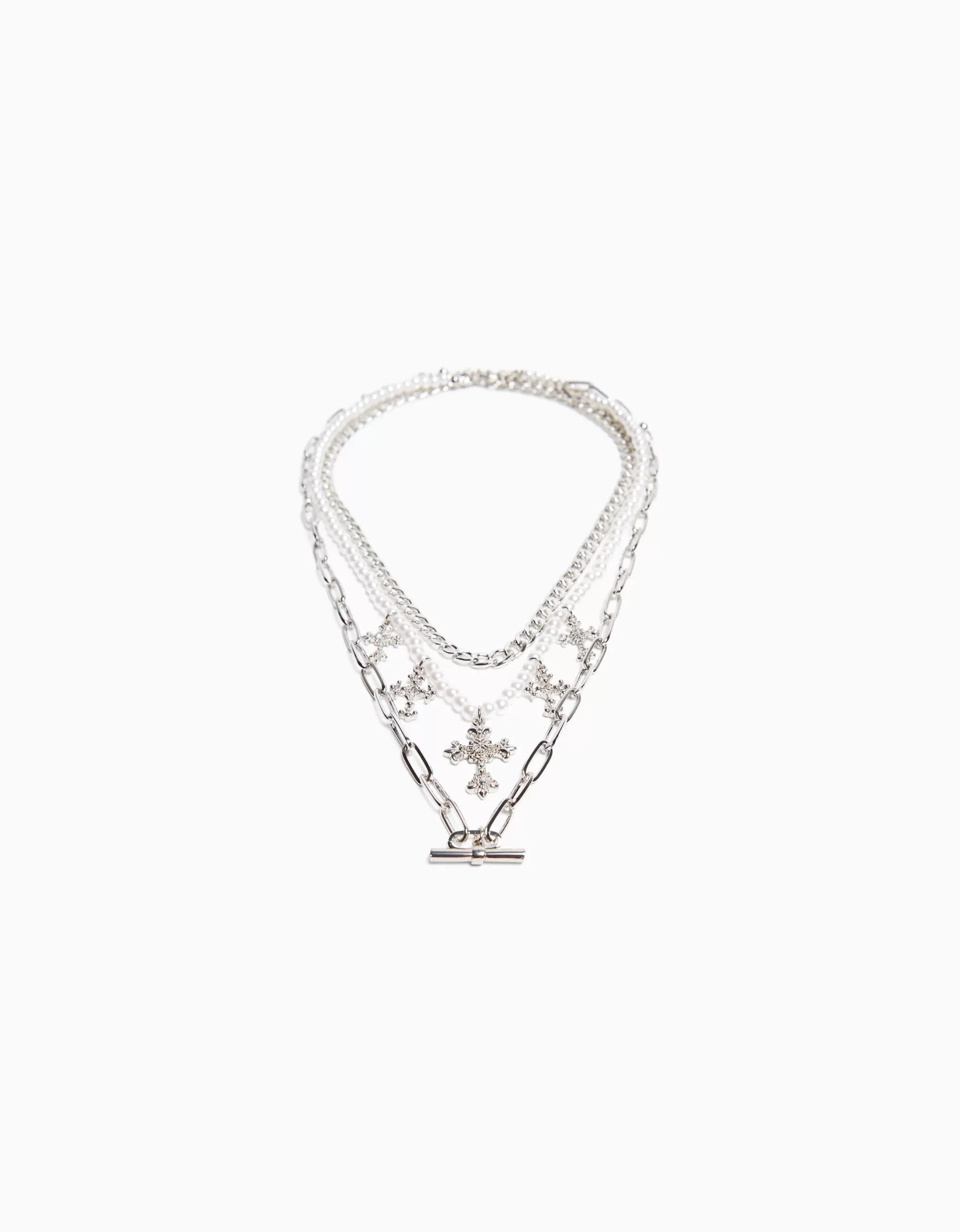 MUJER BERSHKA Set 3 collares cadena