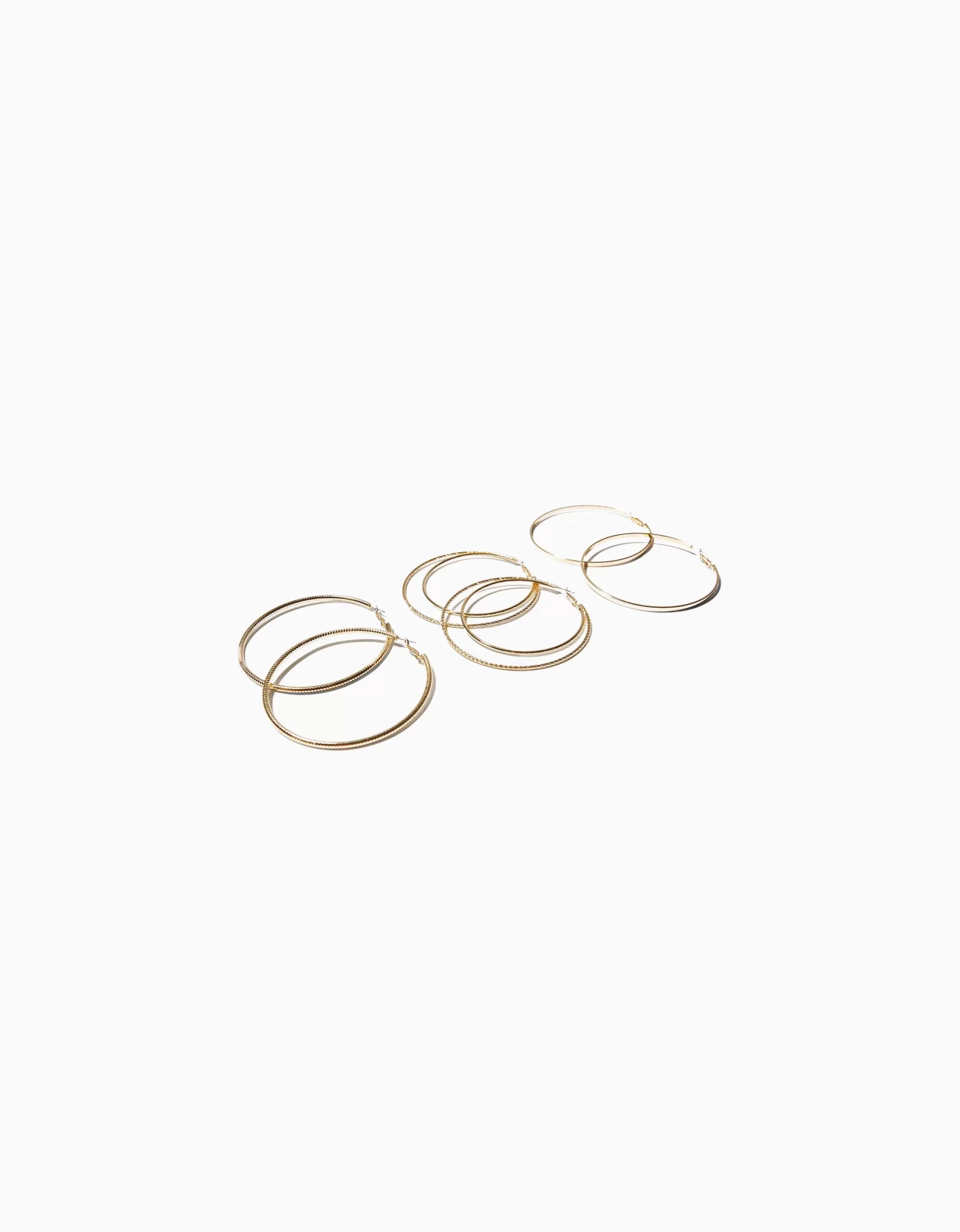 MUJER BERSHKA Set 3 pendientes aros maxi efecto