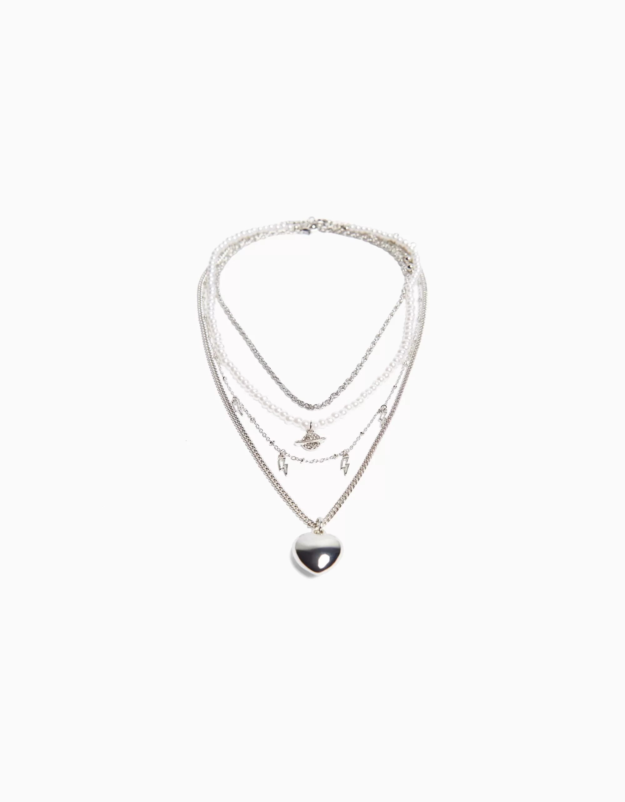 MUJER BERSHKA Set 4 collares cadena