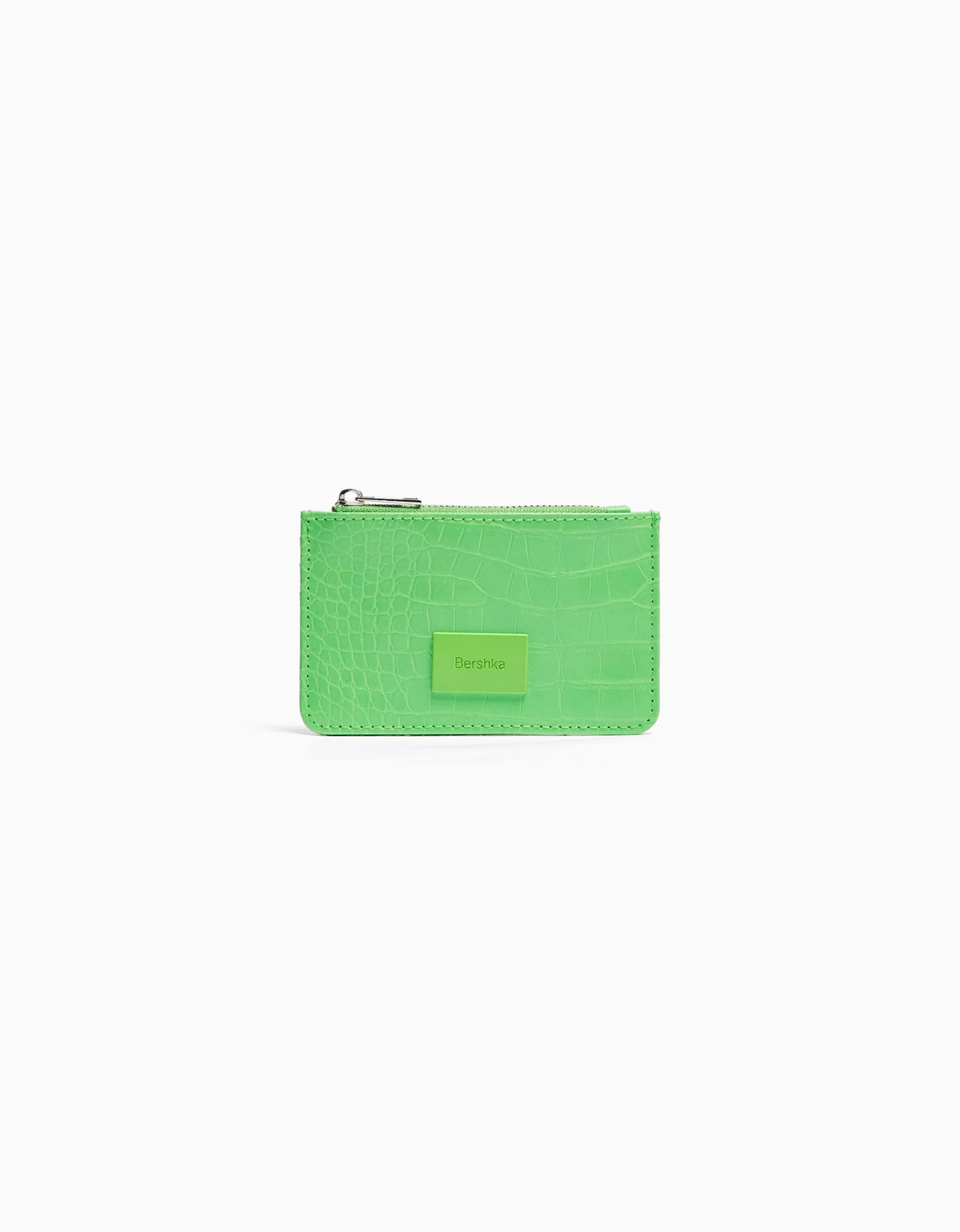 MUJER BERSHKA Tarjetero placa grabado estampado animal