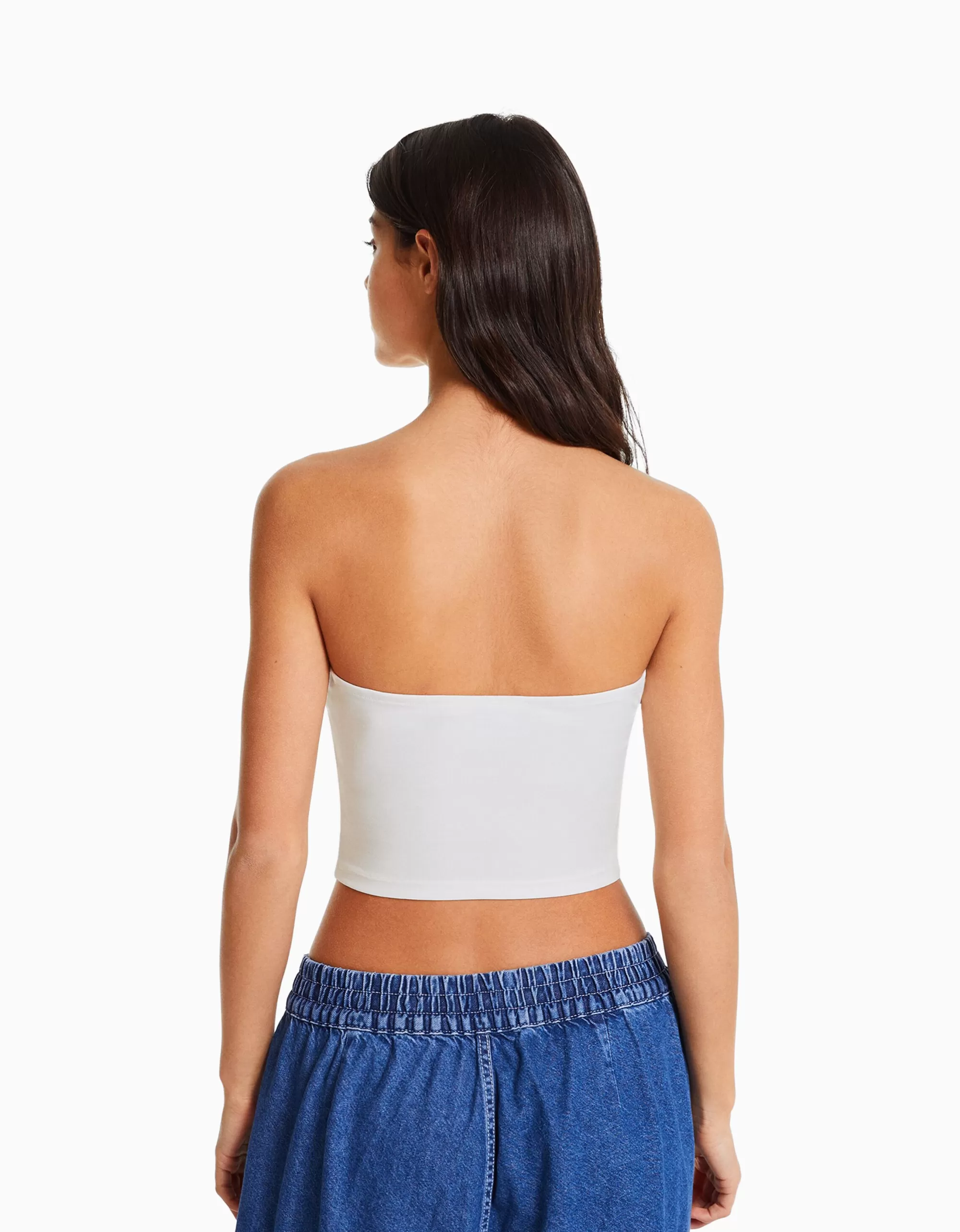MUJER BERSHKA Top corsé bandeau
