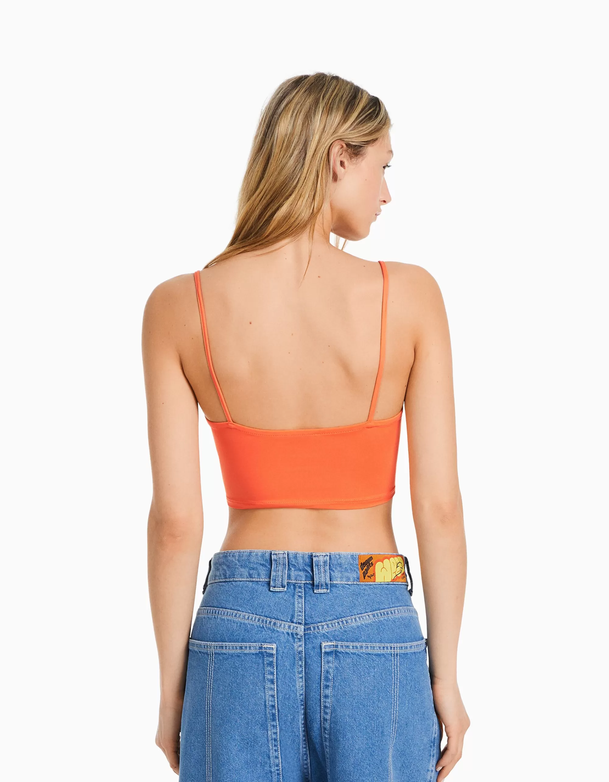 MUJER BERSHKA Top tirantes cropped