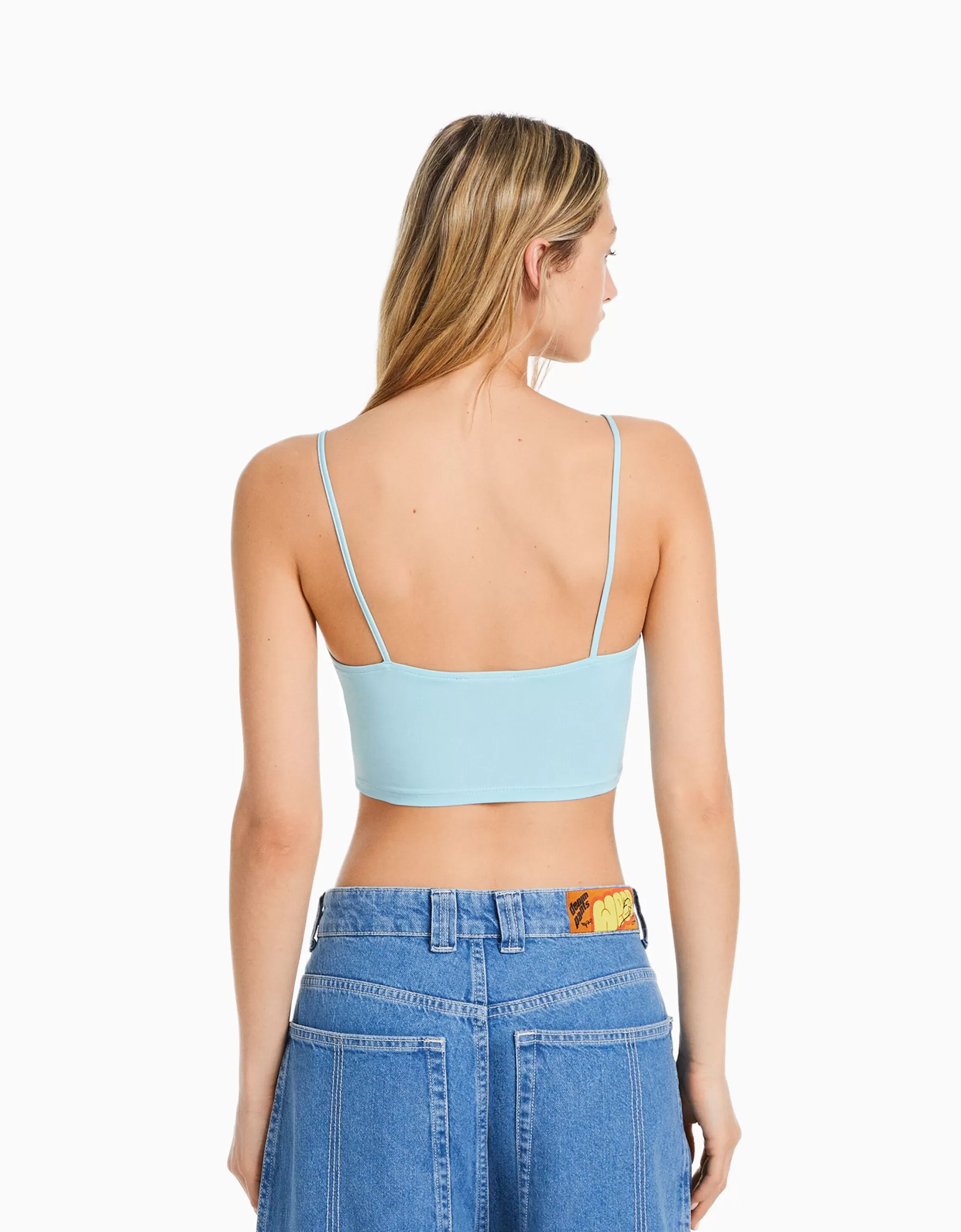 MUJER BERSHKA Top tirantes cropped